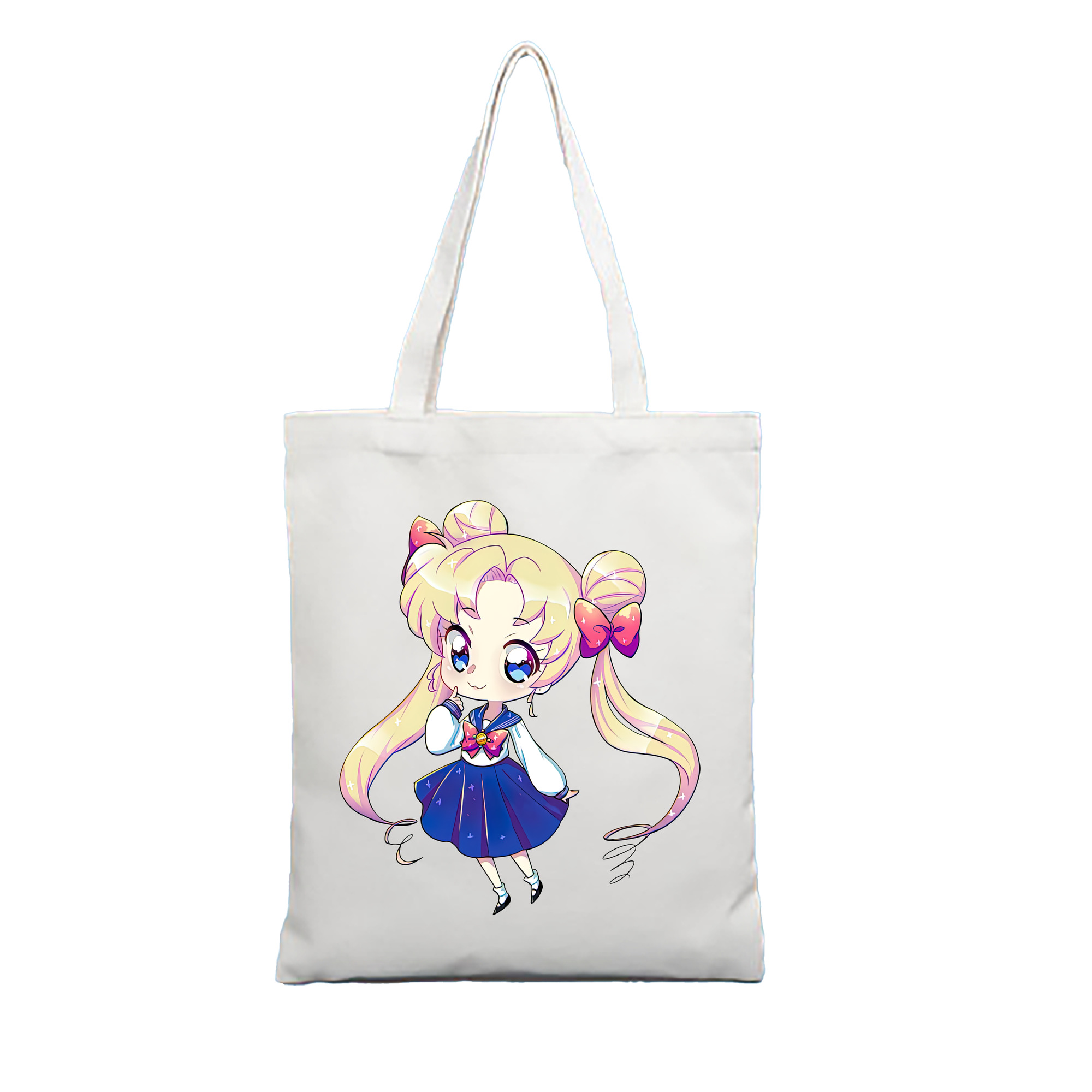 （画像用） 美少女戦士セーラームーン 月野 うさぎ つきの うさぎ Sailor Moon Tsukino Usagi 縦型キャンバス生地手提げバッグ　トートバッグ