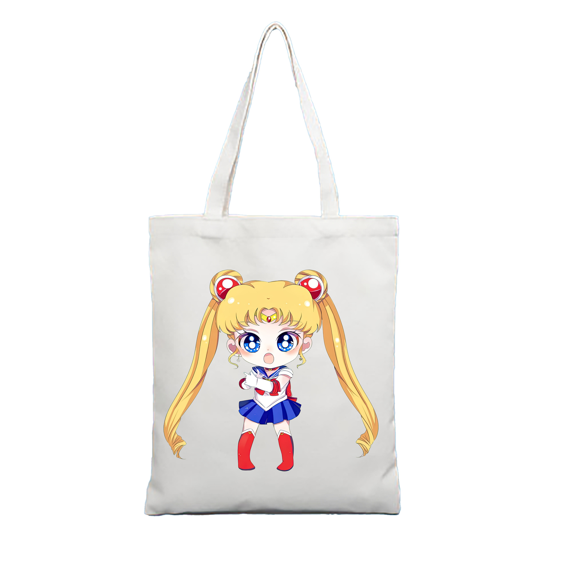 （画像用） 美少女戦士セーラームーン 月野 うさぎ つきの うさぎ Sailor Moon Tsukino Usagi 縦型キャンバス生地手提げバッグ　トートバッグ