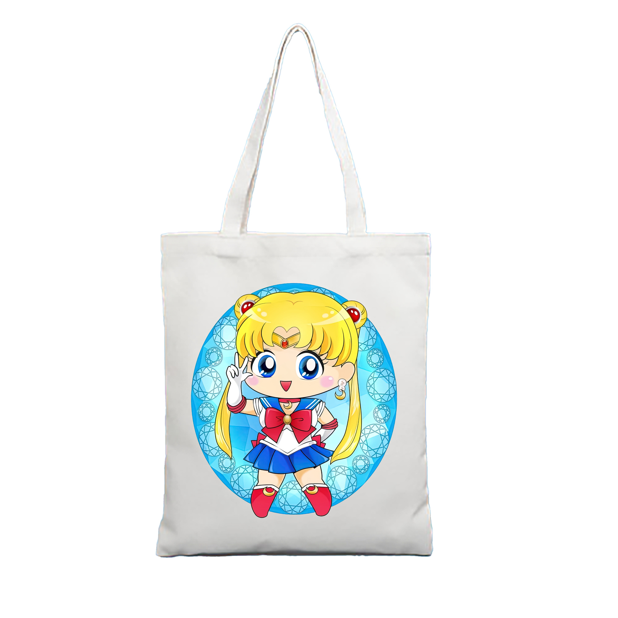 （画像用） 美少女戦士セーラームーン 月野 うさぎ つきの うさぎ Sailor Moon Tsukino Usagi 縦型キャンバス生地手提げバッグ　トートバッグ