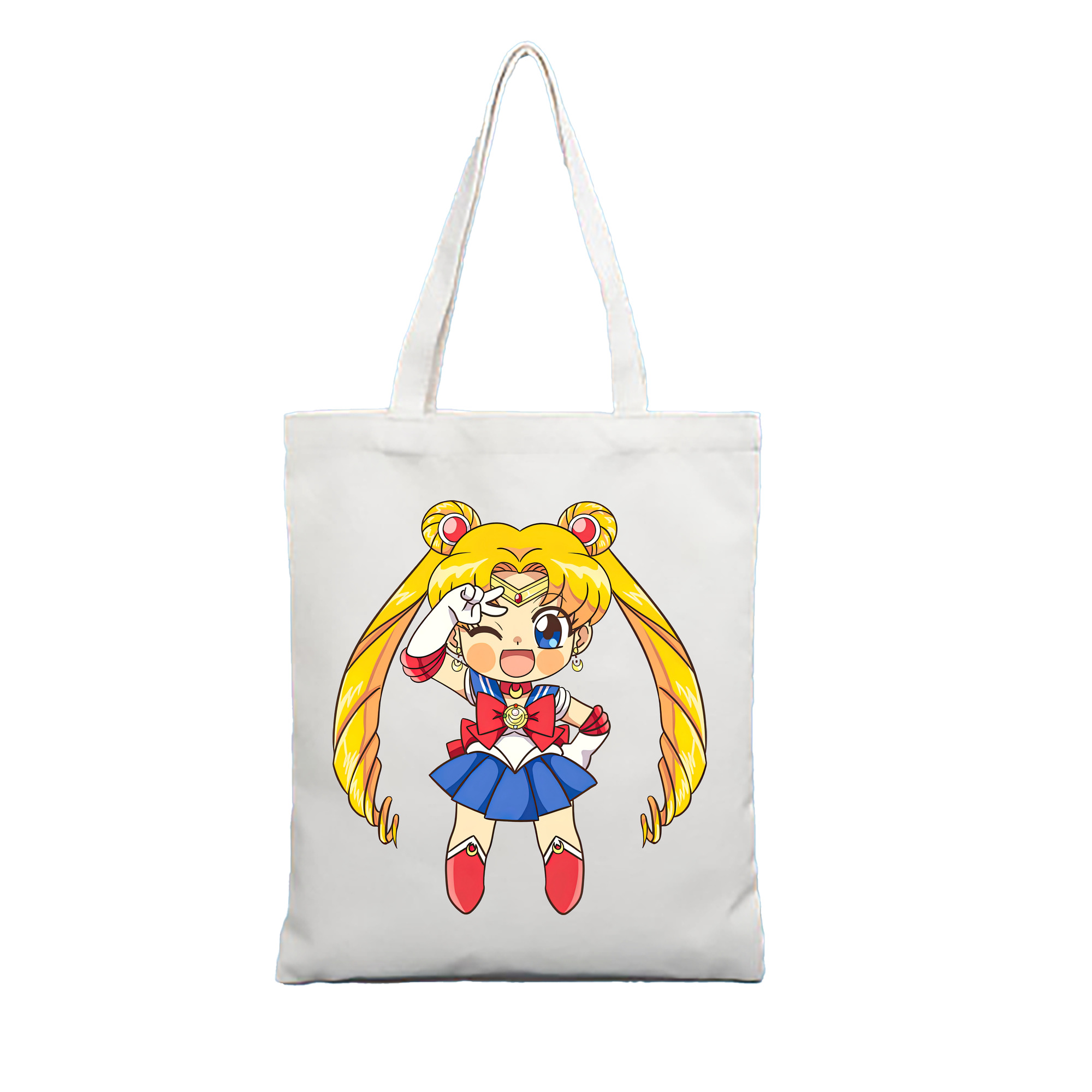 （画像用） 美少女戦士セーラームーン 月野 うさぎ つきの うさぎ Sailor Moon Tsukino Usagi 縦型キャンバス生地手提げバッグ　トートバッグ