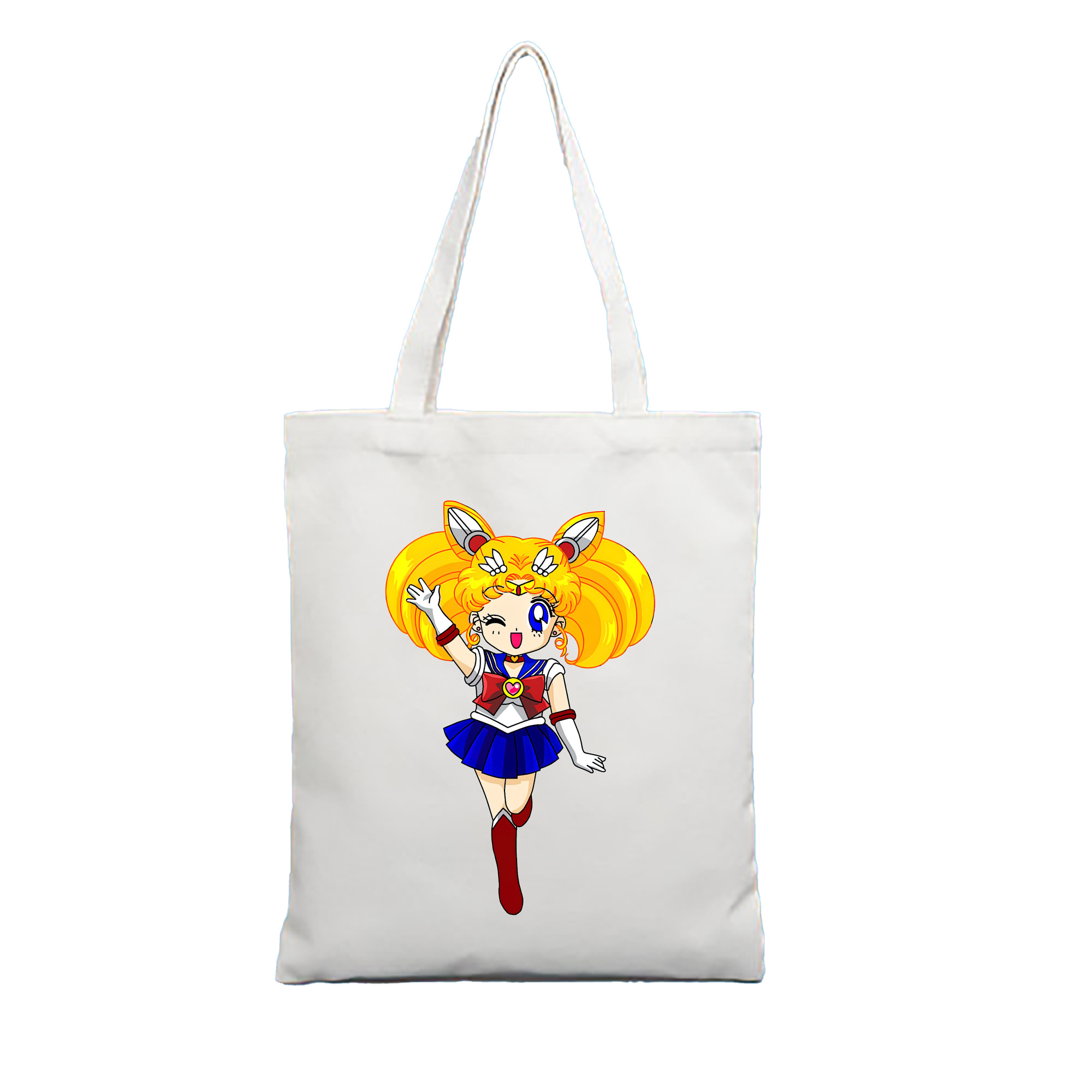 （画像用） 美少女戦士セーラームーン 月野 うさぎ つきの うさぎ Sailor Moon Tsukino Usagi 縦型キャンバス生地手提げバッグ　トートバッグ