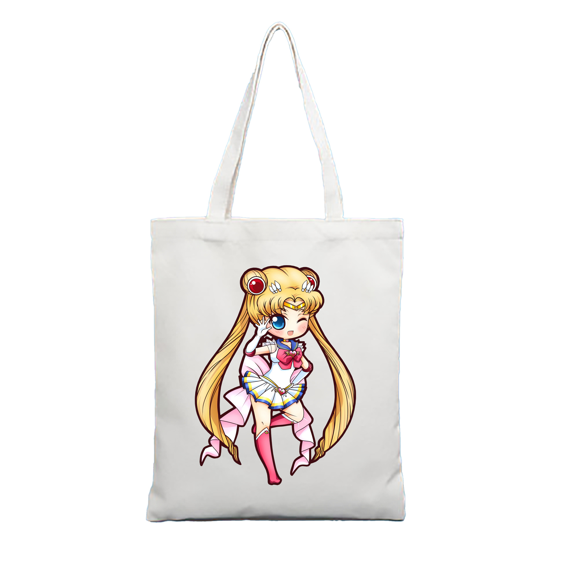 （画像用） 美少女戦士セーラームーン 月野 うさぎ つきの うさぎ Sailor Moon Tsukino Usagi 縦型キャンバス生地手提げバッグ　トートバッグ