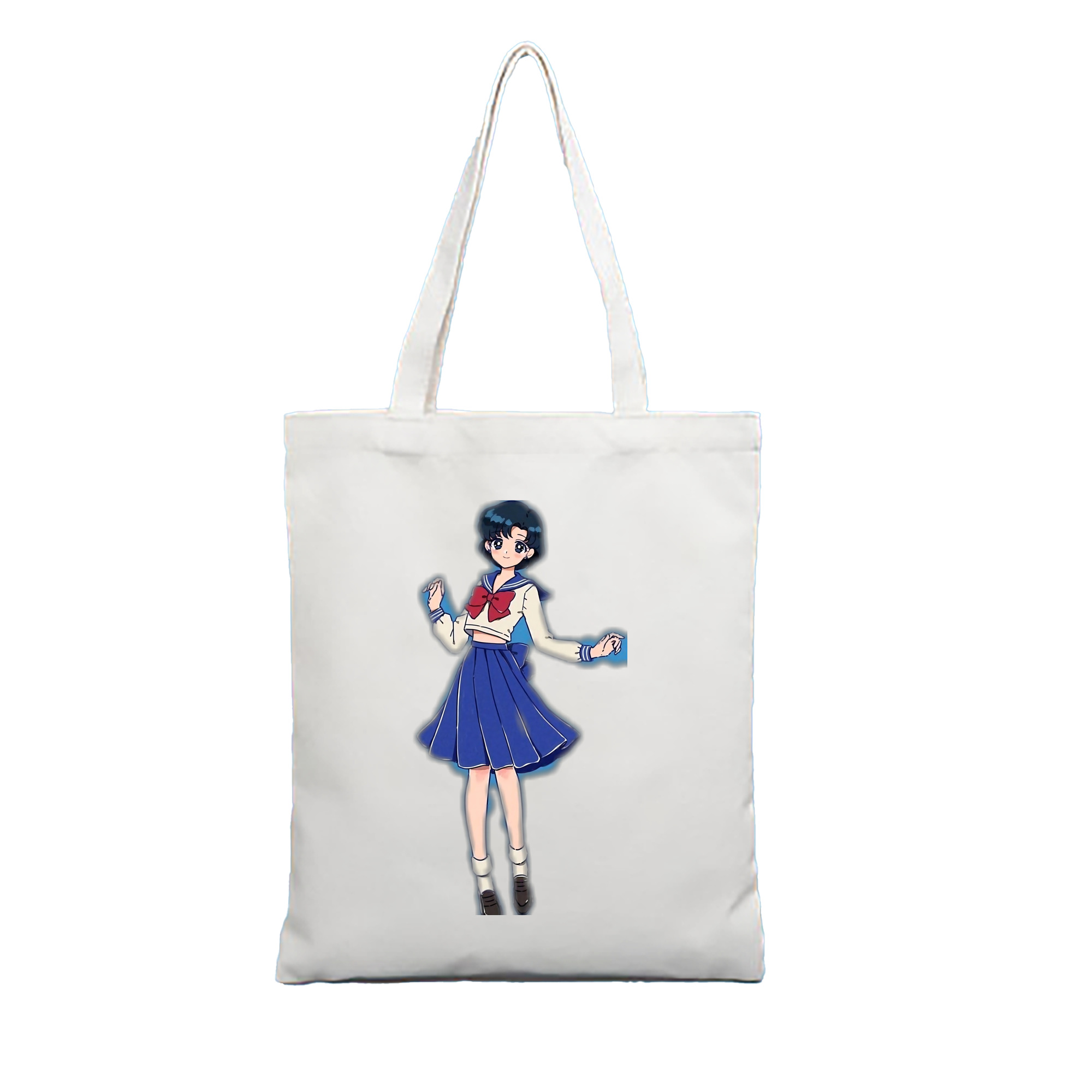 （画像用） 美少女戦士セーラームーン 水野 亜美 みずの あみ Sailor Moon Mizuno Ami 縦型キャンバス生地手提げバッグ　トートバッグ