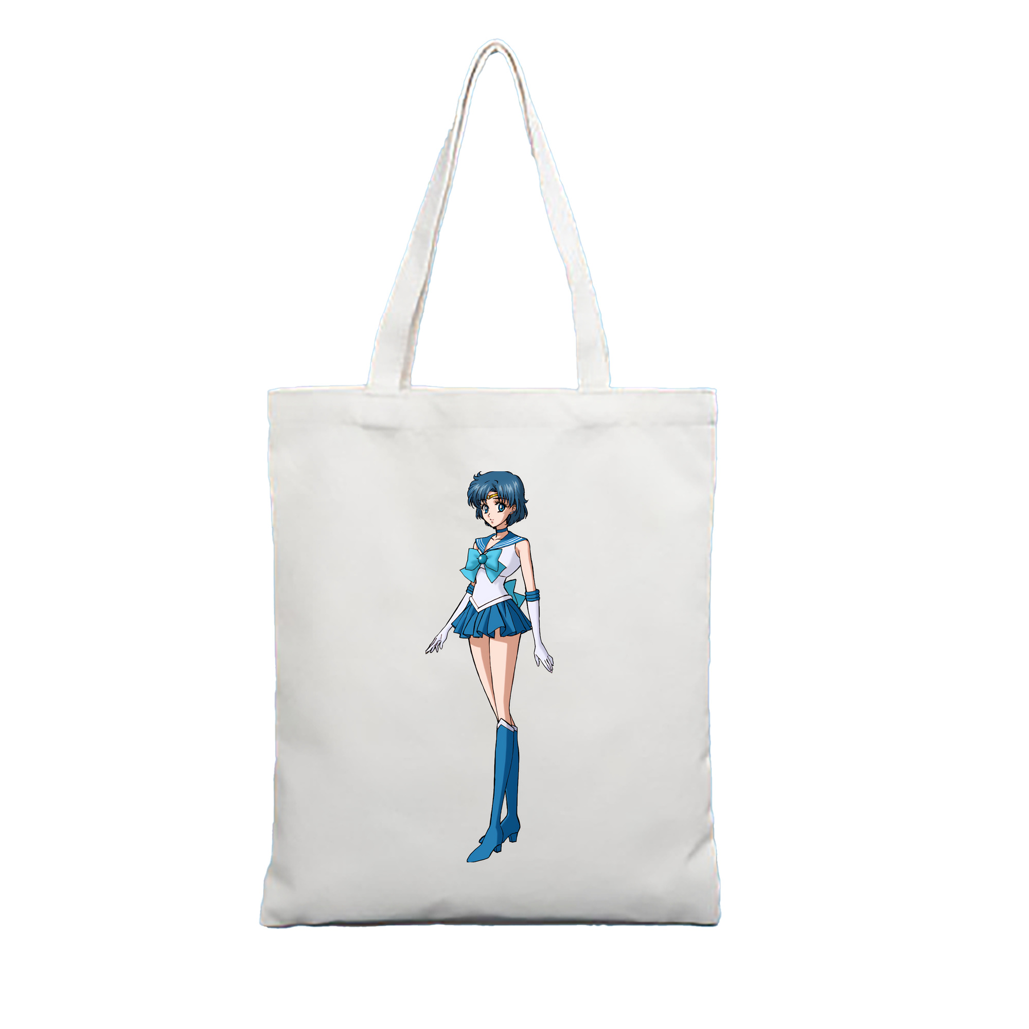 （画像用） 美少女戦士セーラームーン 水野 亜美 みずの あみ Sailor Moon Mizuno Ami 縦型キャンバス生地手提げバッグ　トートバッグ