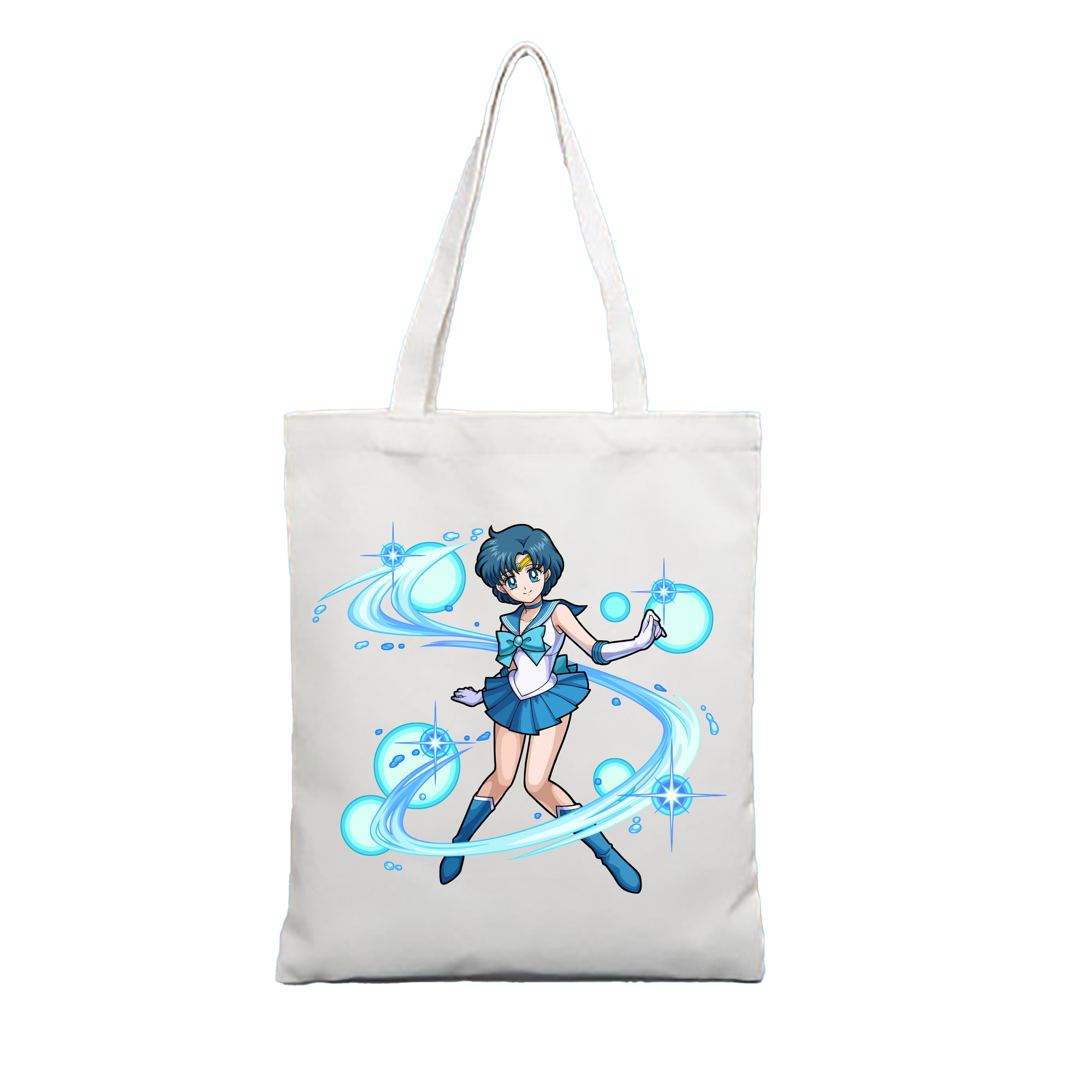 （画像用） 美少女戦士セーラームーン 水野 亜美 みずの あみ Sailor Moon Mizuno Ami 縦型キャンバス生地手提げバッグ　トートバッグ