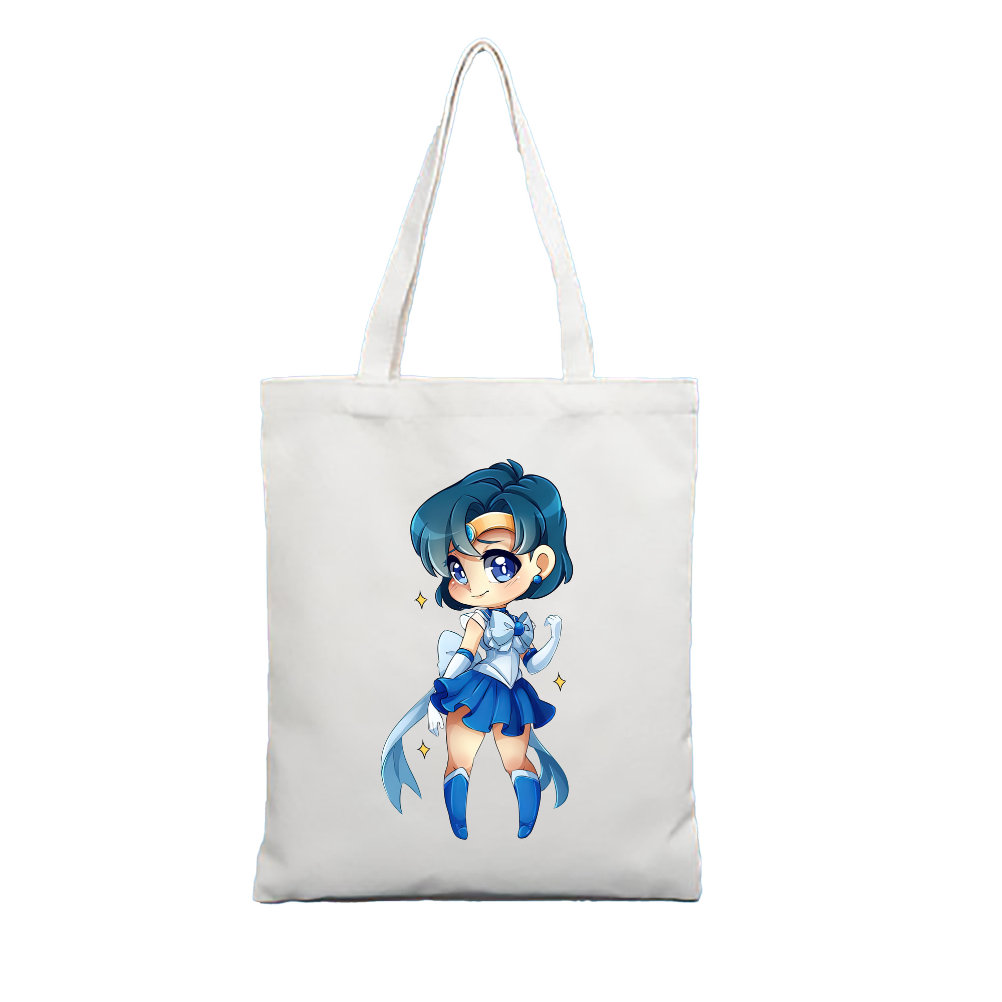 （画像用） 美少女戦士セーラームーン 水野 亜美 みずの あみ Sailor Moon Mizuno Ami 縦型キャンバス生地手提げバッグ　トートバッグ