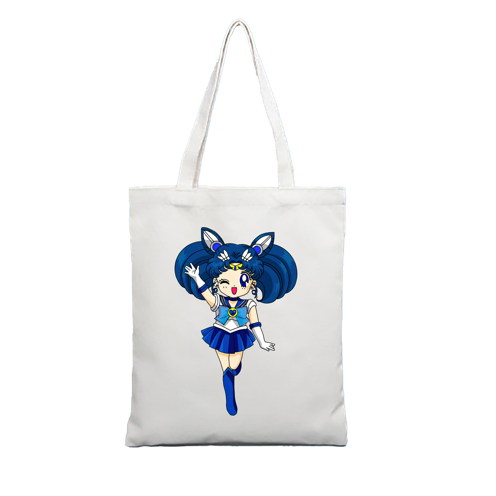 （画像用） 美少女戦士セーラームーン 水野 亜美 みずの あみ Sailor Moon Mizuno Ami 縦型キャンバス生地手提げバッグ　トートバッグ