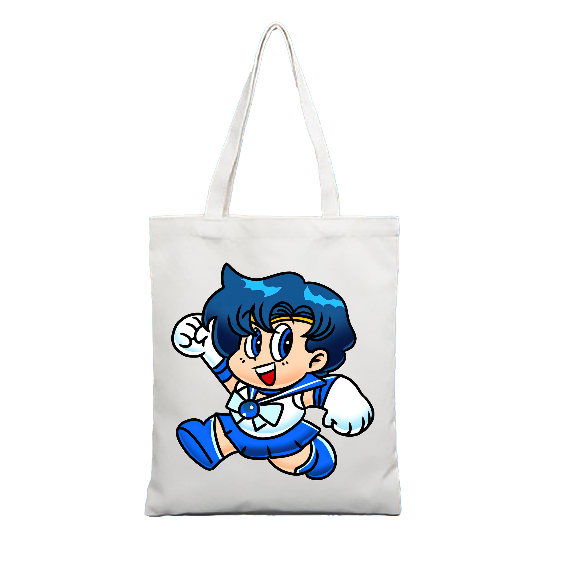 （画像用） 美少女戦士セーラームーン 水野 亜美 みずの あみ Sailor Moon Mizuno Ami 縦型キャンバス生地手提げバッグ　トートバッグ