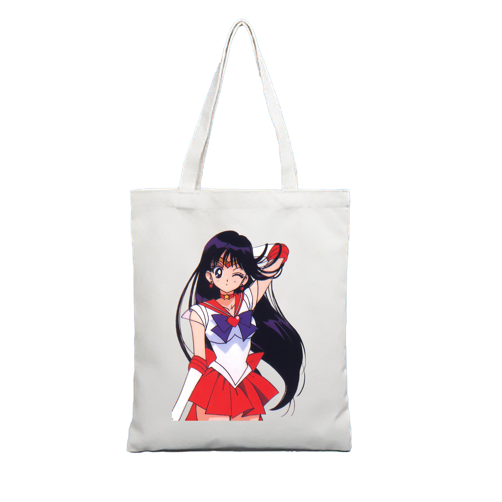 （画像用） 美少女戦士セーラームーン 火野レイ ひの レイ Sailor Moon Hino Rei （セーラーマーズ,Sailor Mars） 縦型キャンバス生地手提げバッグ　トートバッグ