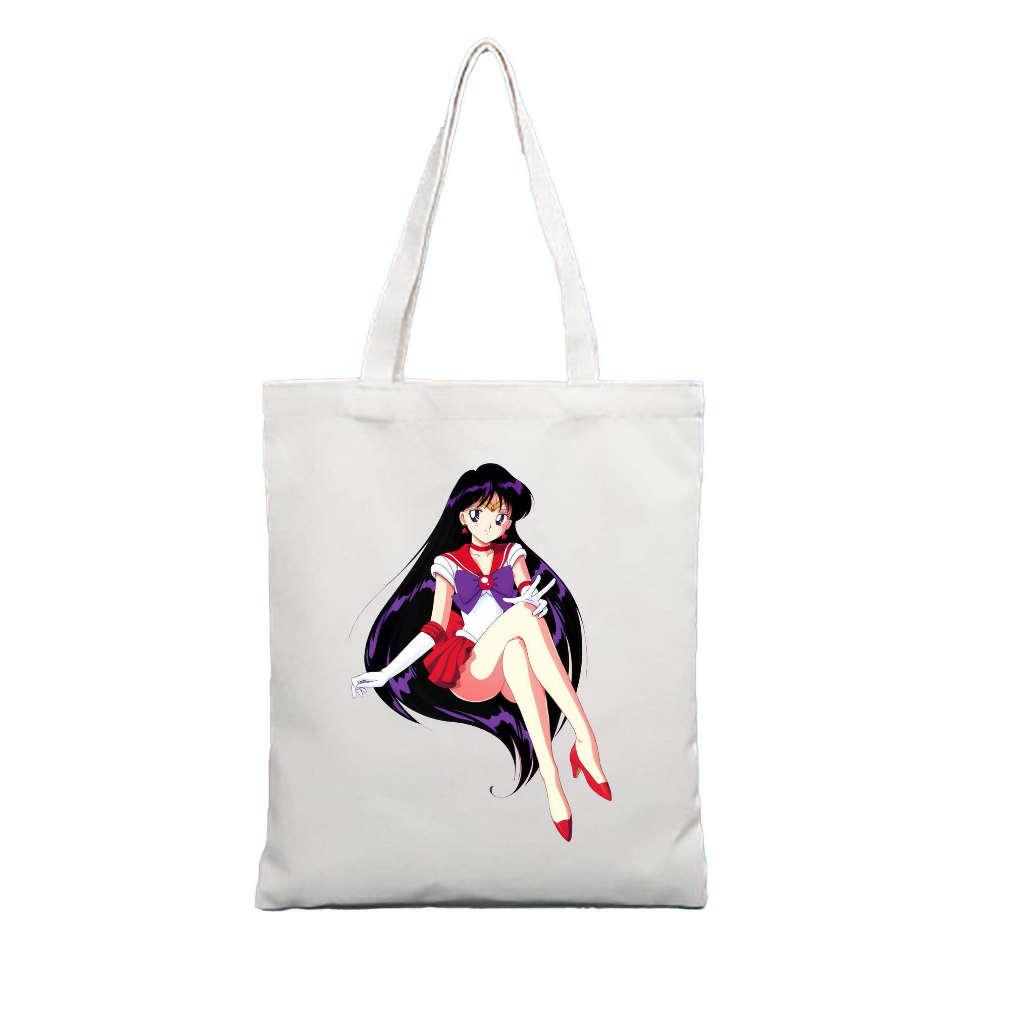 （画像用） 美少女戦士セーラームーン 火野レイ ひの レイ Sailor Moon Hino Rei （セーラーマーズ,Sailor Mars） 縦型キャンバス生地手提げバッグ　トートバッグ