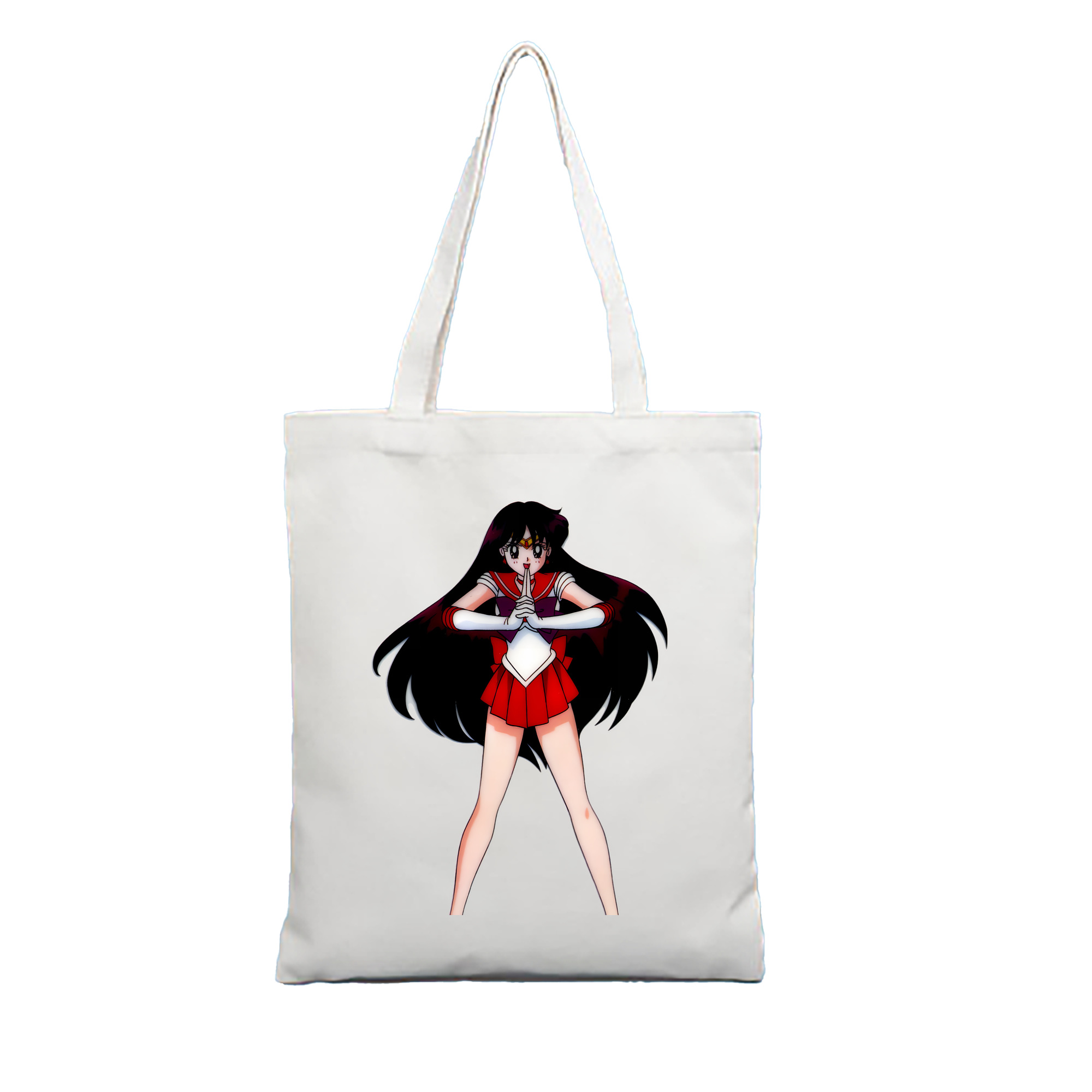 （画像用） 美少女戦士セーラームーン 火野レイ ひの レイ Sailor Moon Hino Rei （セーラーマーズ,Sailor Mars） 縦型キャンバス生地手提げバッグ　トートバッグ