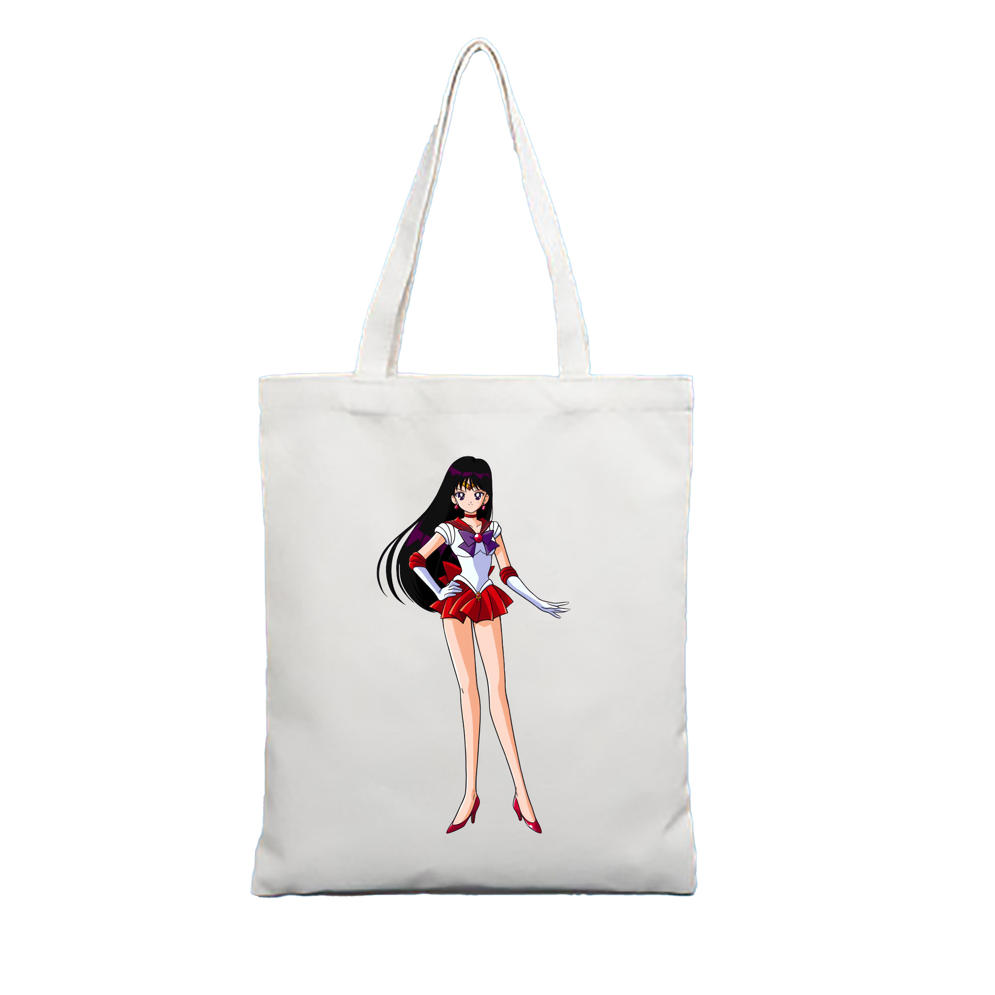 （画像用） 美少女戦士セーラームーン 火野レイ ひの レイ Sailor Moon Hino Rei （セーラーマーズ,Sailor Mars） 縦型キャンバス生地手提げバッグ　トートバッグ