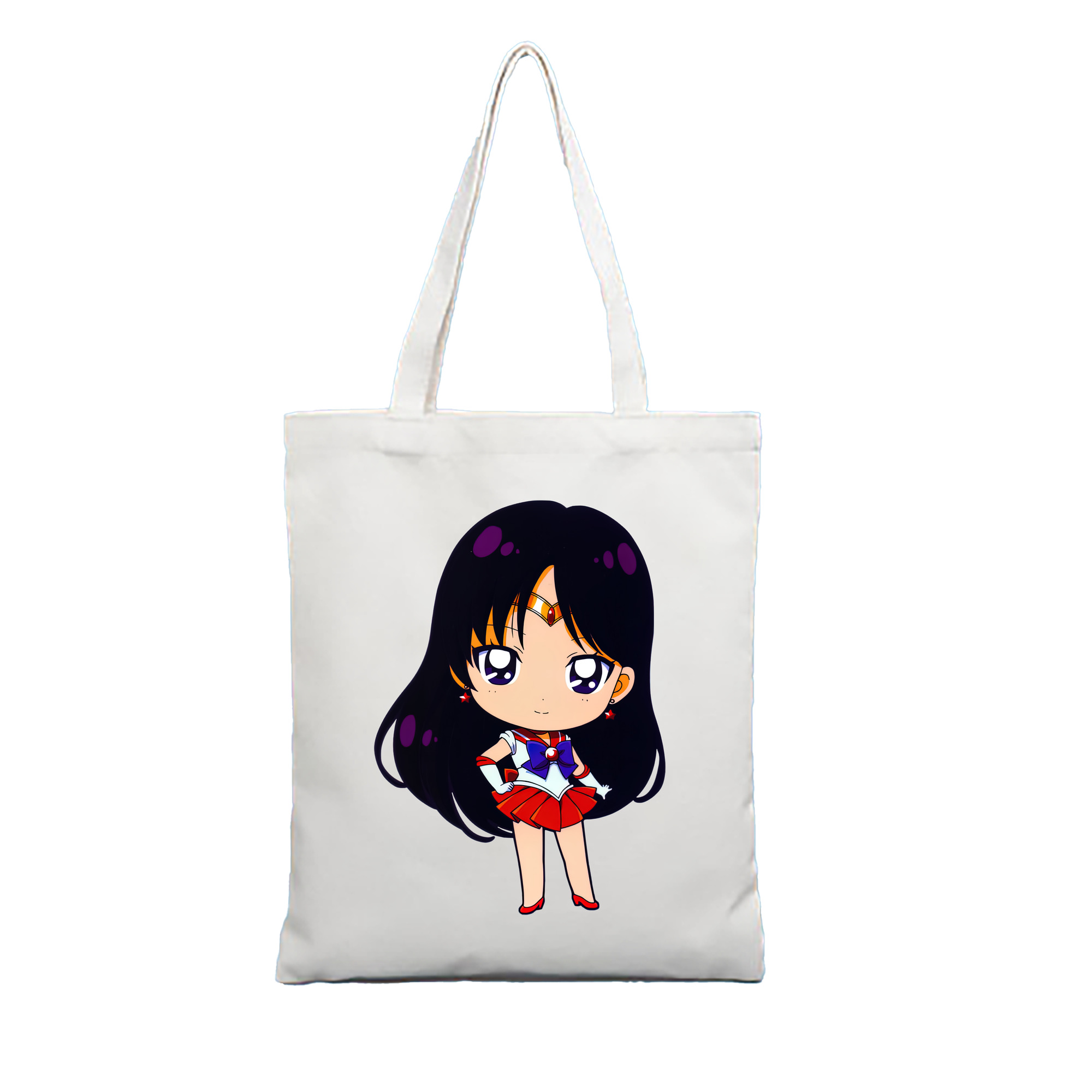 （画像用） 美少女戦士セーラームーン 火野レイ ひの レイ Sailor Moon Hino Rei （セーラーマーズ,Sailor Mars） 縦型キャンバス生地手提げバッグ　トートバッグ