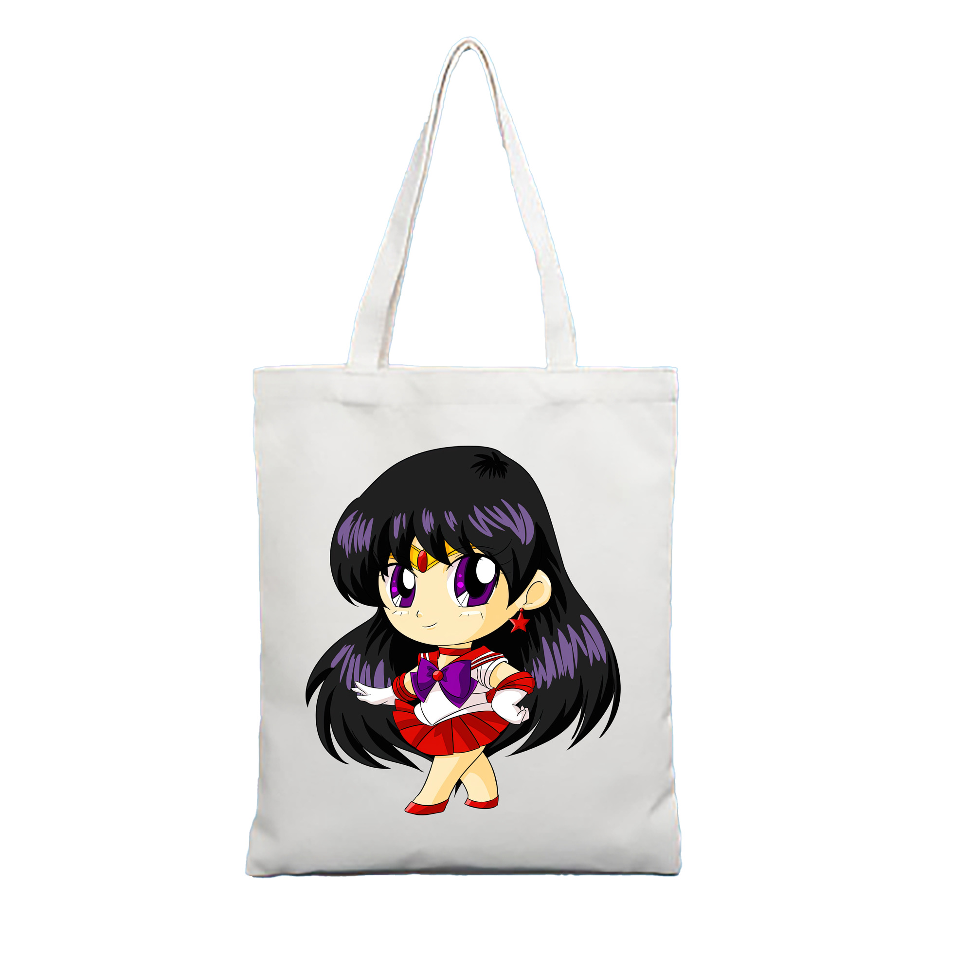 （画像用） 美少女戦士セーラームーン 火野レイ ひの レイ Sailor Moon Hino Rei （セーラーマーズ,Sailor Mars） 縦型キャンバス生地手提げバッグ　トートバッグ