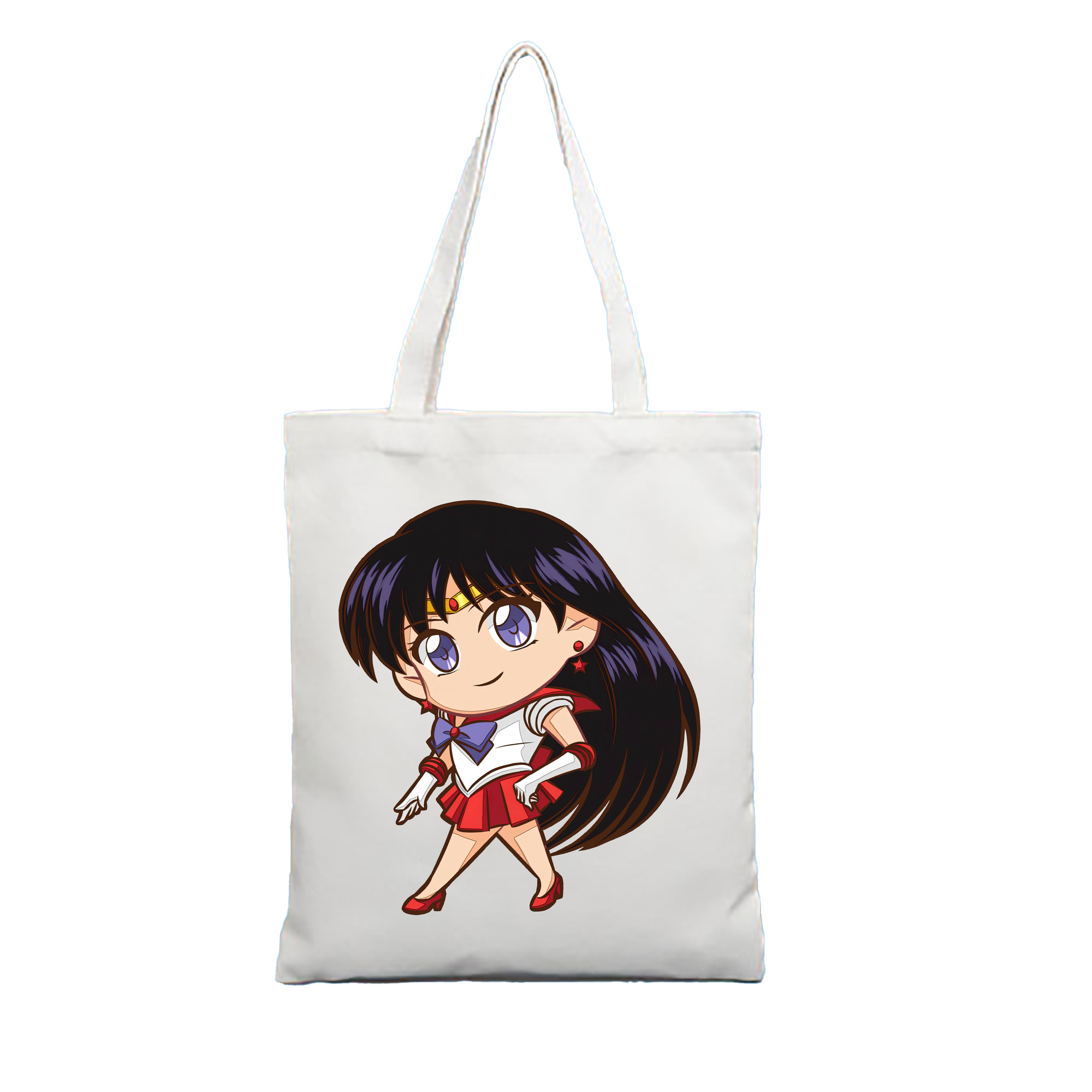 （画像用） 美少女戦士セーラームーン 火野レイ ひの レイ Sailor Moon Hino Rei （セーラーマーズ,Sailor Mars） 縦型キャンバス生地手提げバッグ　トートバッグ