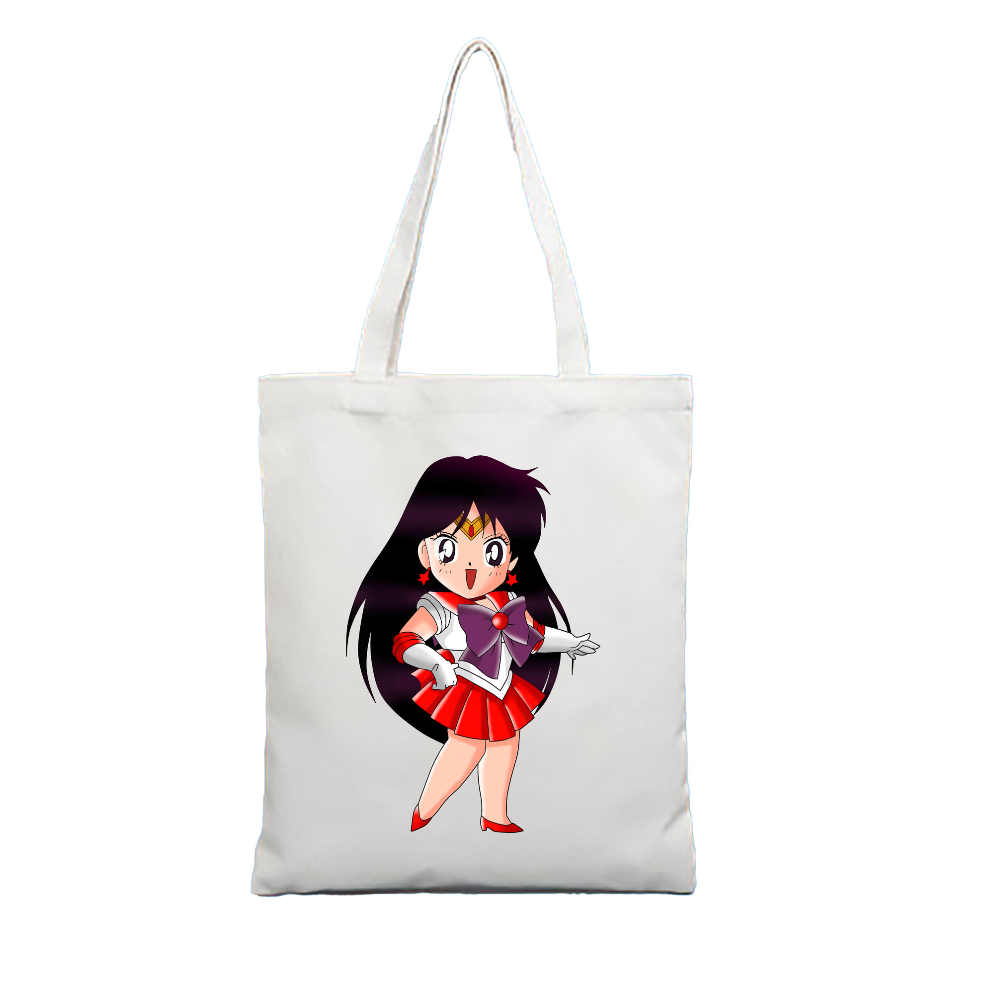（画像用） 美少女戦士セーラームーン 火野レイ ひの レイ Sailor Moon Hino Rei （セーラーマーズ,Sailor Mars） 縦型キャンバス生地手提げバッグ　トートバッグ