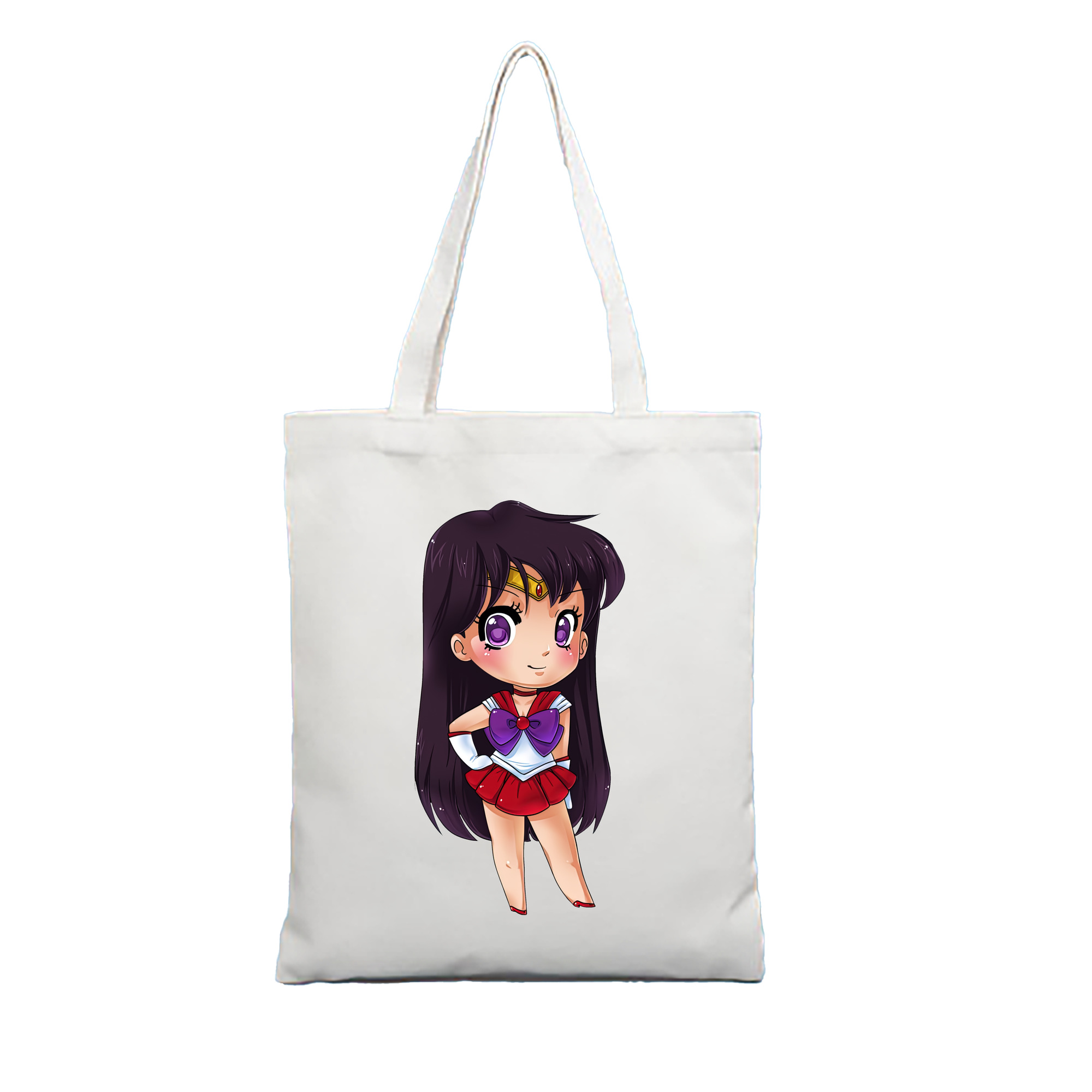 （画像用） 美少女戦士セーラームーン 火野レイ ひの レイ Sailor Moon Hino Rei （セーラーマーズ,Sailor Mars） 縦型キャンバス生地手提げバッグ　トートバッグ