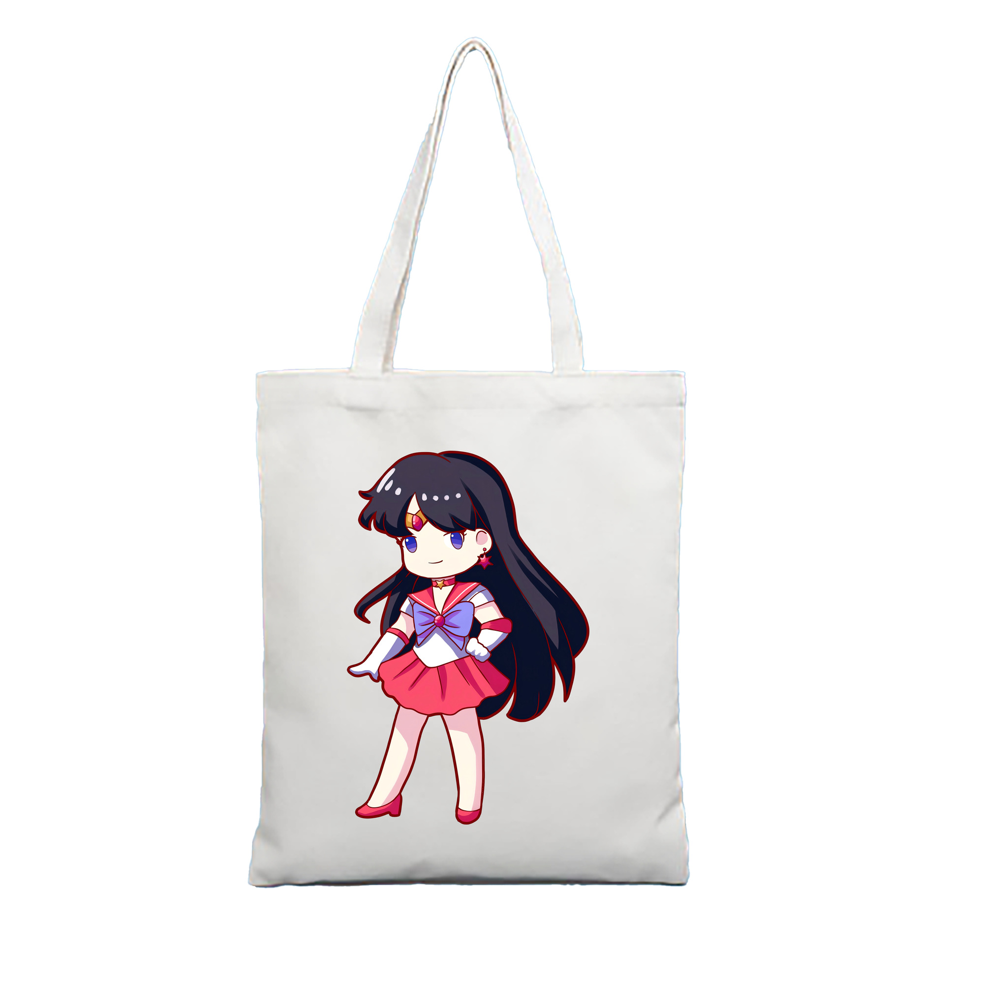 （画像用） 美少女戦士セーラームーン 火野レイ ひの レイ Sailor Moon Hino Rei （セーラーマーズ,Sailor Mars） 縦型キャンバス生地手提げバッグ　トートバッグ