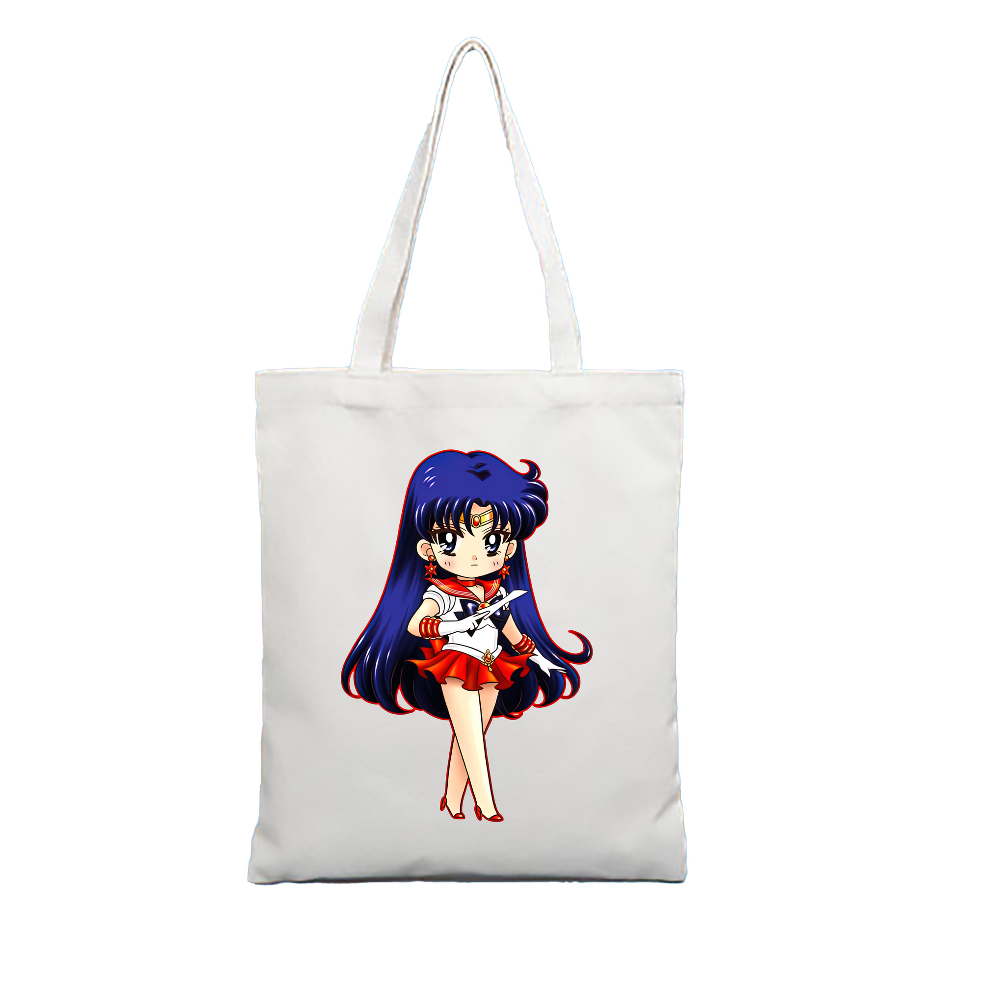 （画像用） 美少女戦士セーラームーン 火野レイ ひの レイ Sailor Moon Hino Rei （セーラーマーズ,Sailor Mars） 縦型キャンバス生地手提げバッグ　トートバッグ