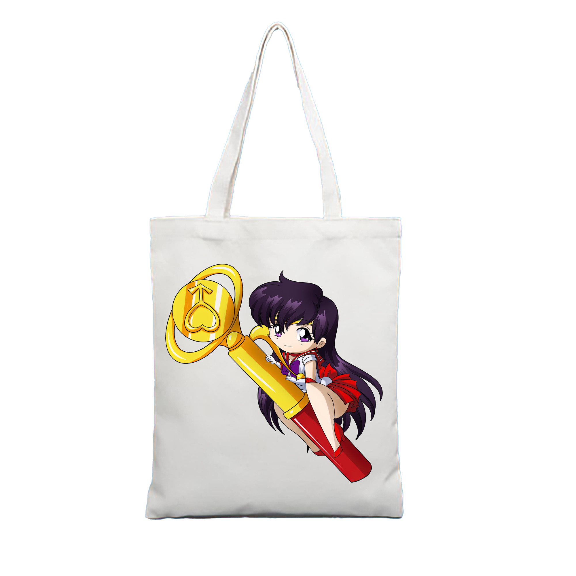 （画像用） 美少女戦士セーラームーン 火野レイ ひの レイ Sailor Moon Hino Rei （セーラーマーズ,Sailor Mars） 縦型キャンバス生地手提げバッグ　トートバッグ