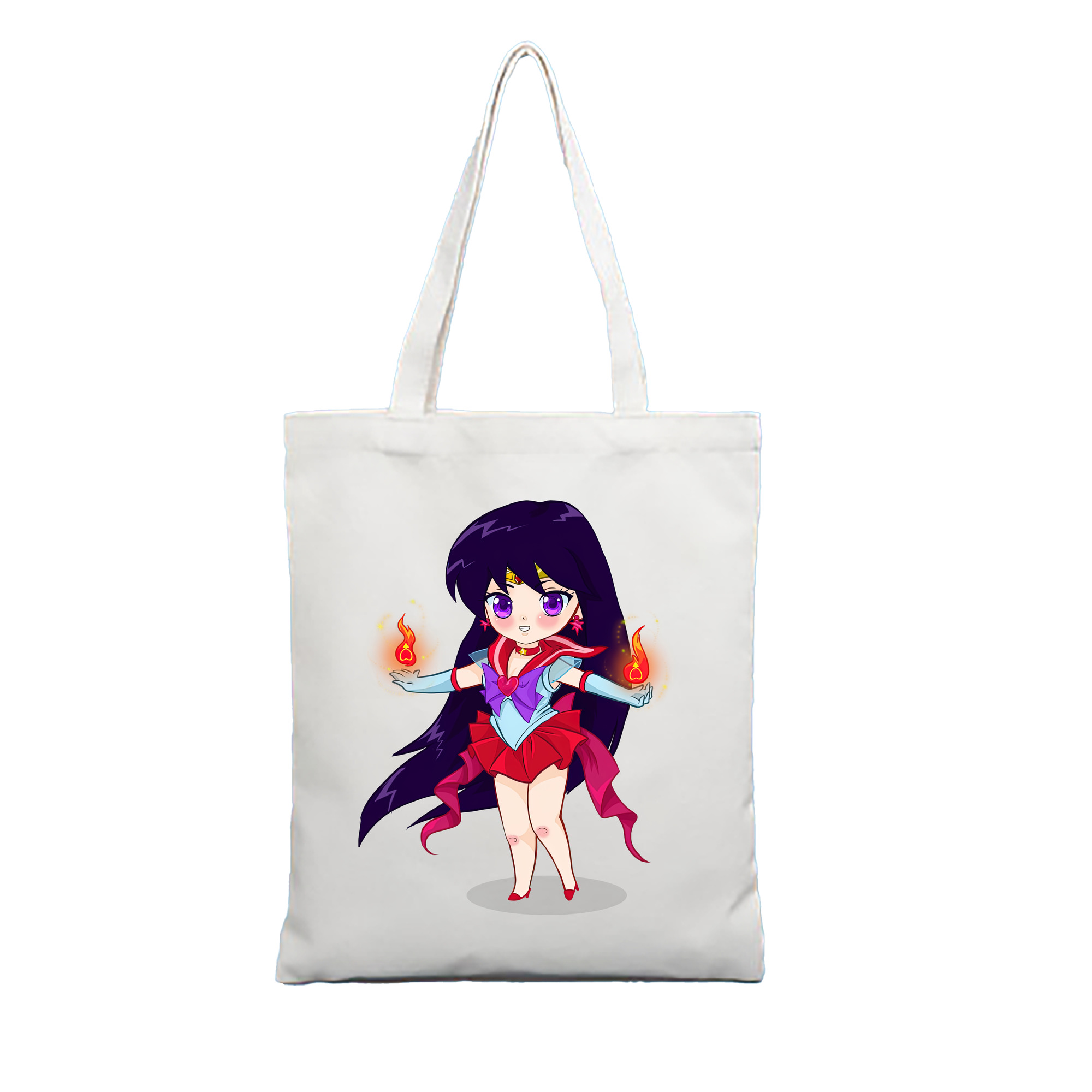 （画像用） 美少女戦士セーラームーン 火野レイ ひの レイ Sailor Moon Hino Rei （セーラーマーズ,Sailor Mars） 縦型キャンバス生地手提げバッグ　トートバッグ