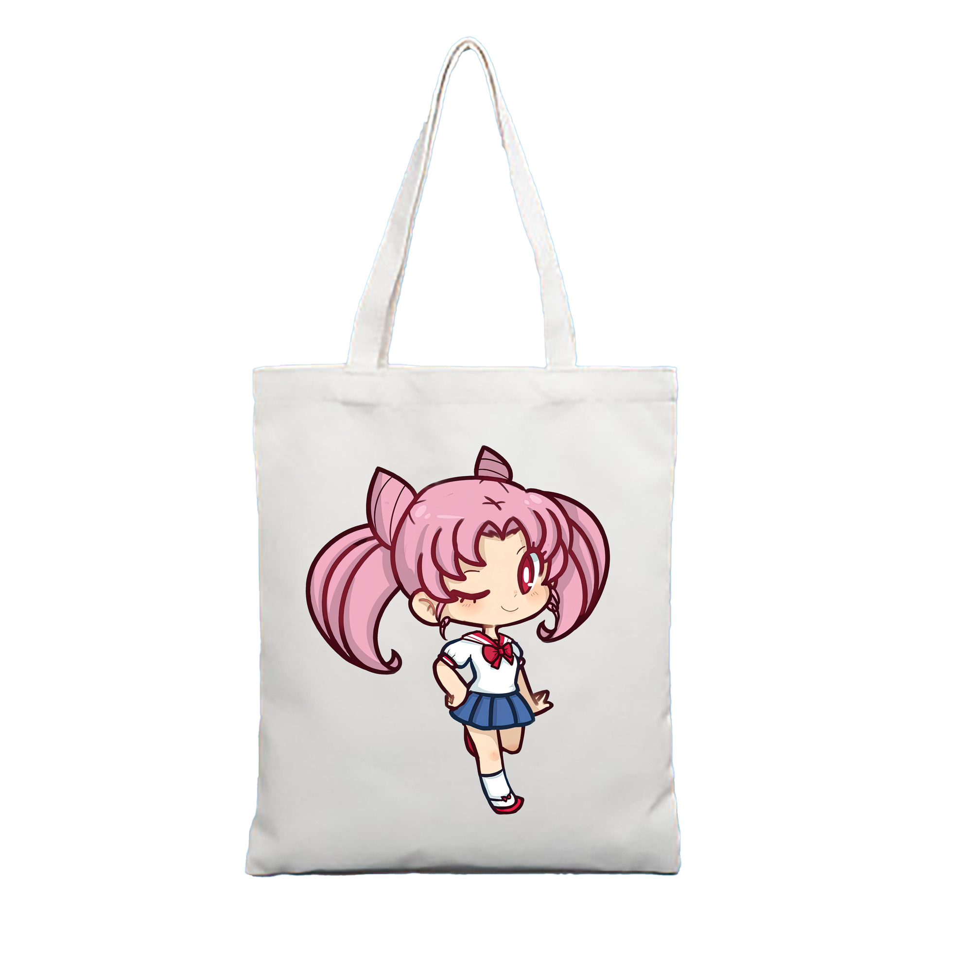 （画像用） 美少女戦士セーラームーン ちびうさ Sailor Moon Chibiusa Tsukino Usagi Small Lady Serenity 縦型キャンバス生地手提げバッグ　トートバッグ
