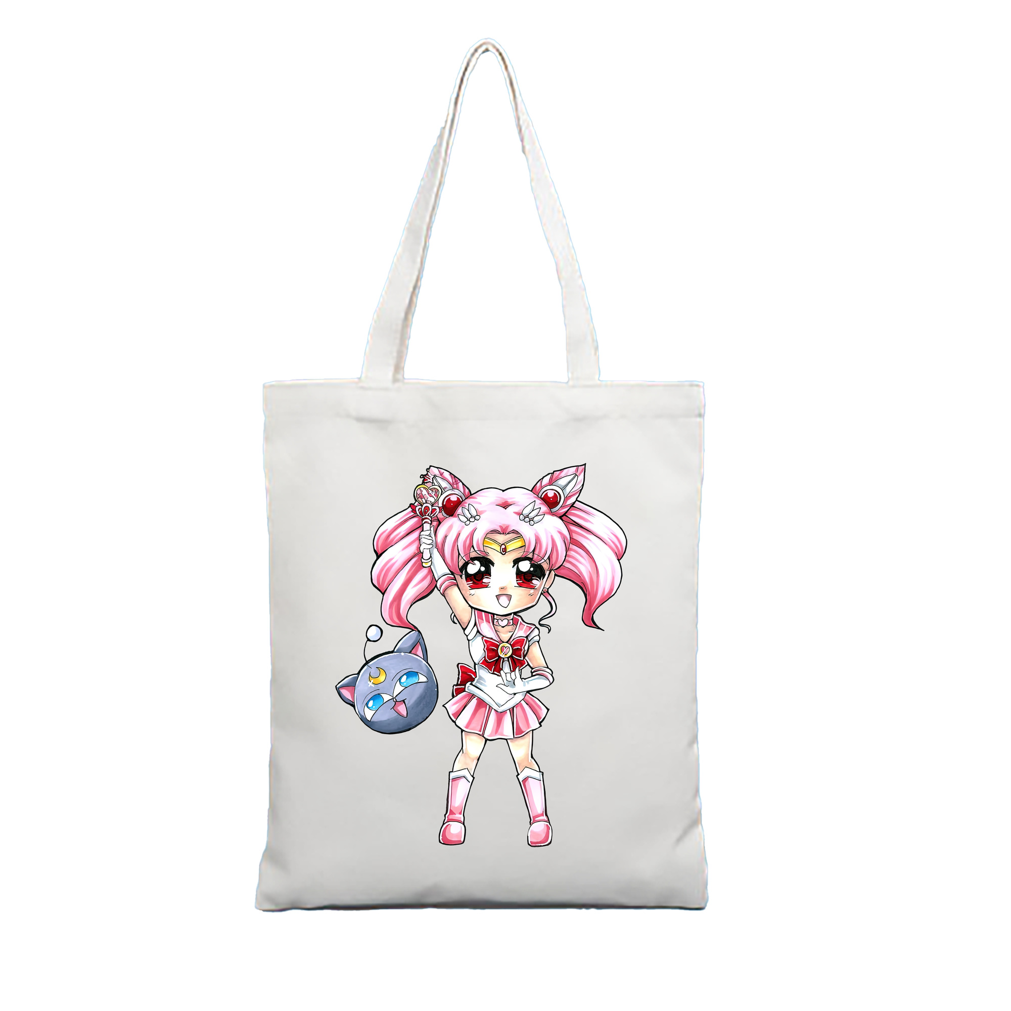 （画像用） 美少女戦士セーラームーン ちびうさ Sailor Moon Chibiusa Tsukino Usagi Small Lady Serenity 縦型キャンバス生地手提げバッグ　トートバッグ