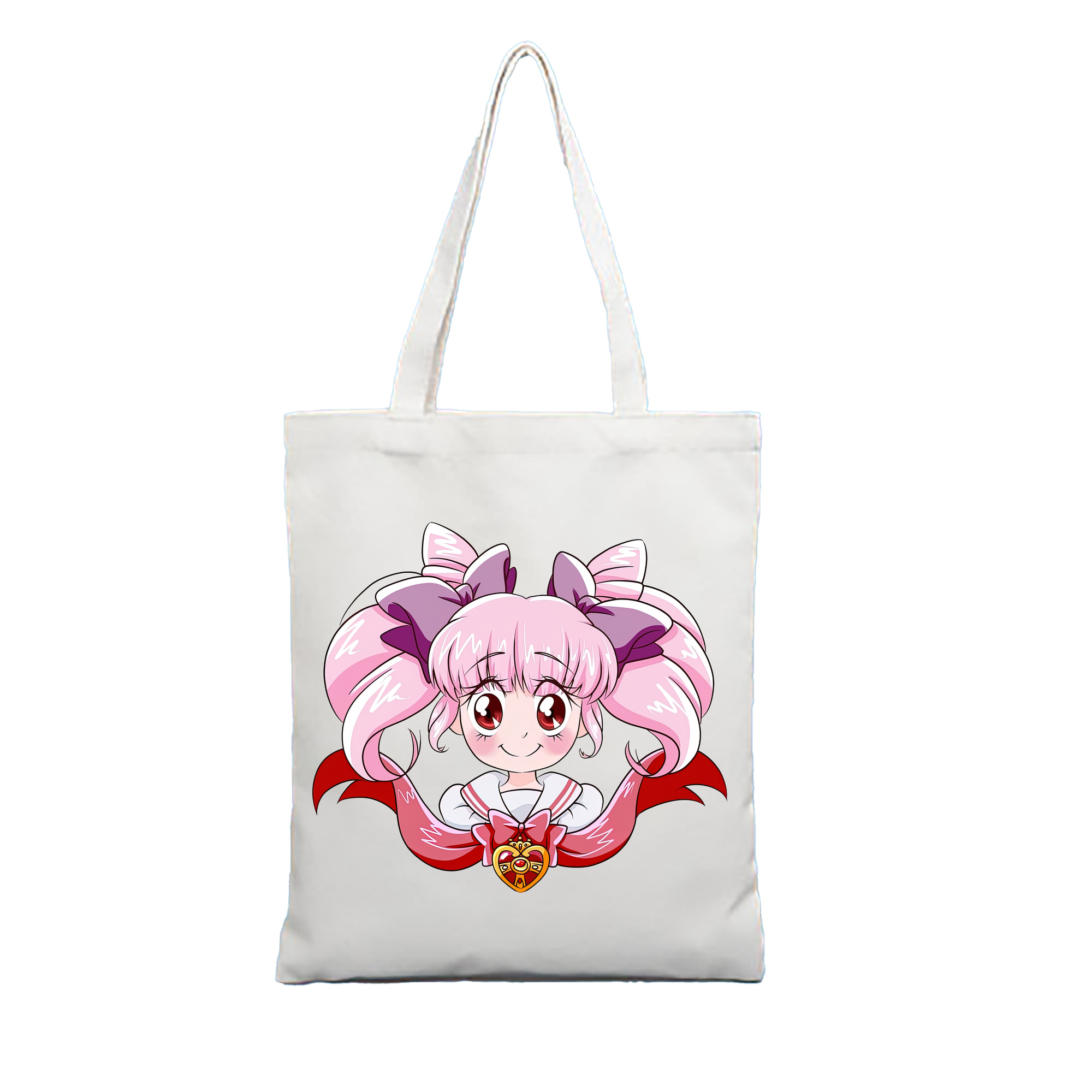 （画像用） 美少女戦士セーラームーン ちびうさ Sailor Moon Chibiusa Tsukino Usagi Small Lady Serenity 縦型キャンバス生地手提げバッグ　トートバッグ