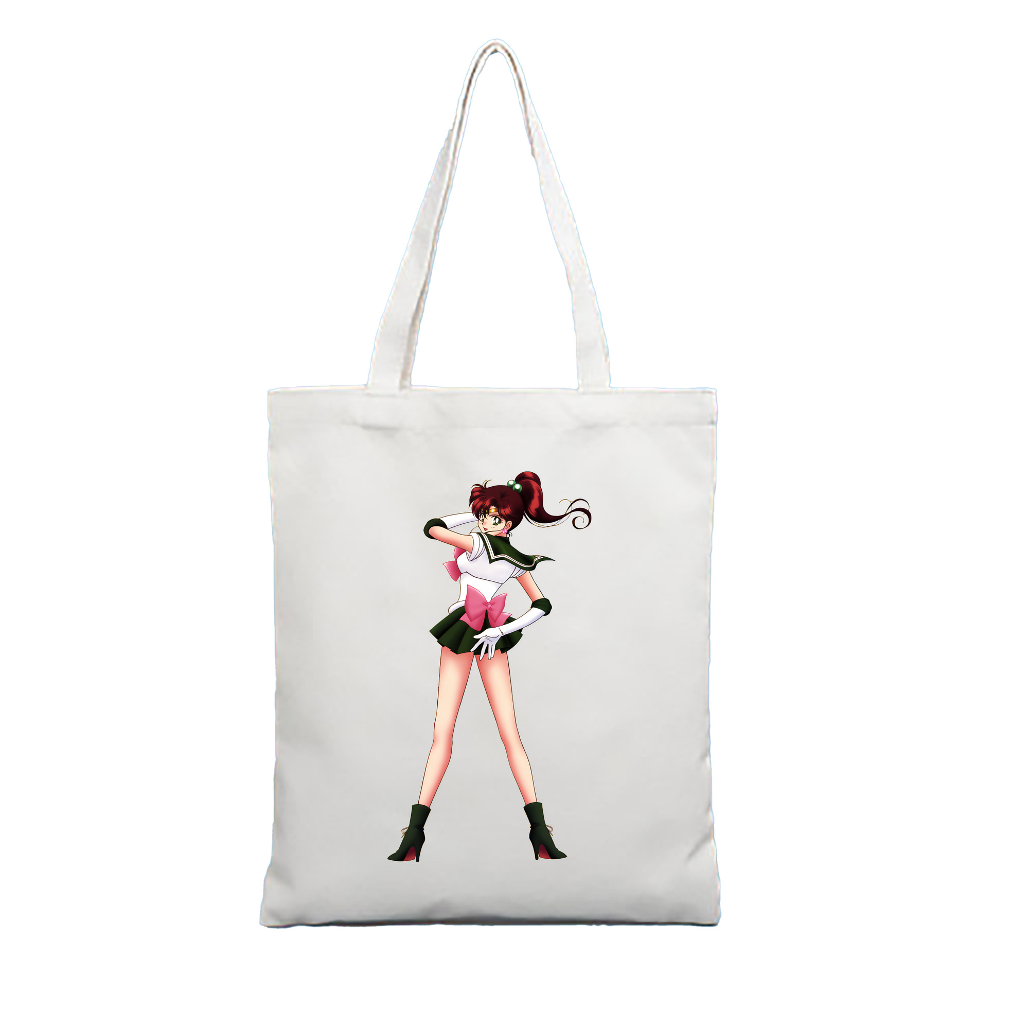 （画像用） 美少女戦士セーラームーン 木野 まこと きの まこと Sailor Moon Kino Makoto （セーラージュピター；Sailor Jupiter） 縦型キャンバス生地手提げバッグ　トートバッグ