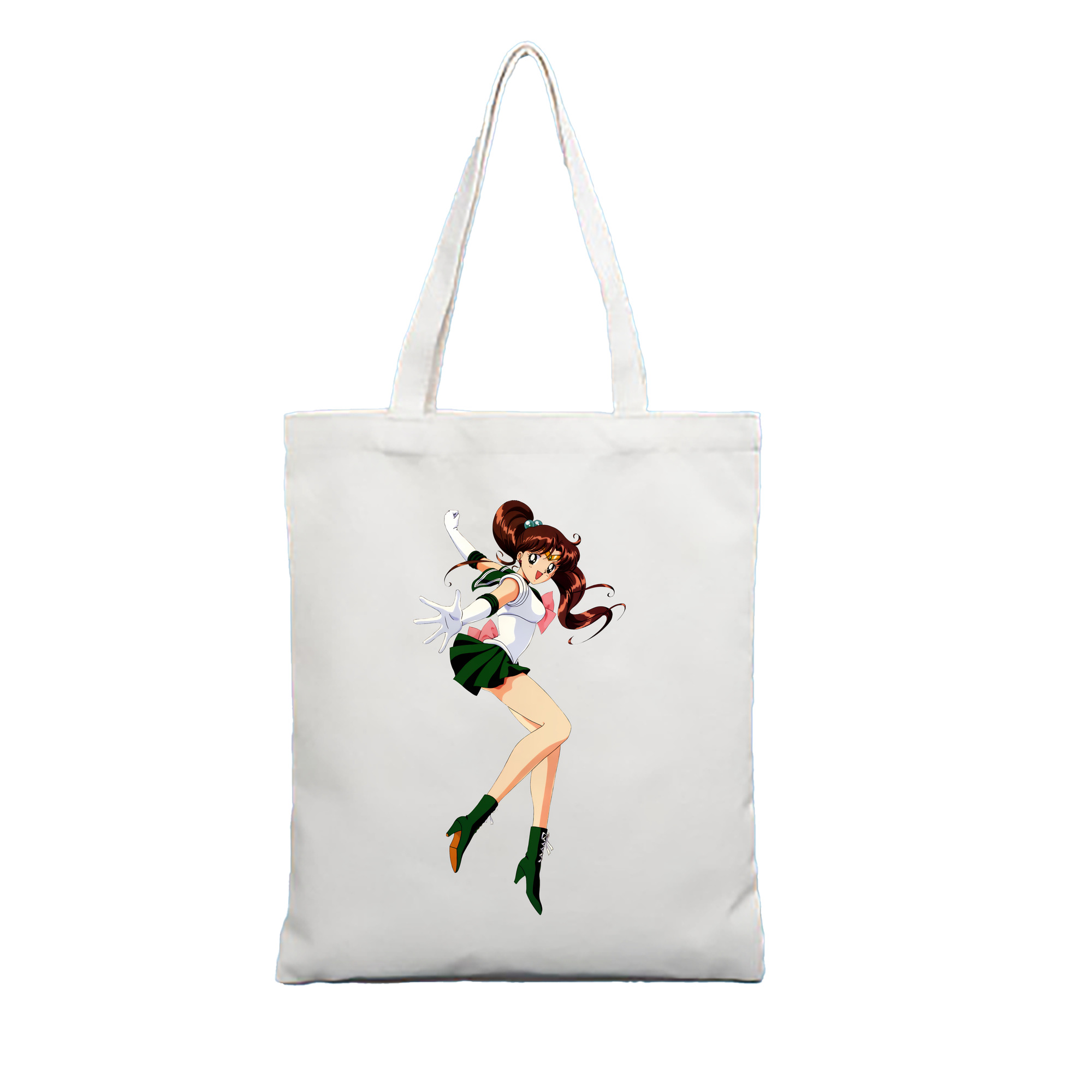 （画像用） 美少女戦士セーラームーン 木野 まこと きの まこと Sailor Moon Kino Makoto （セーラージュピター；Sailor Jupiter） 縦型キャンバス生地手提げバッグ　トートバッグ