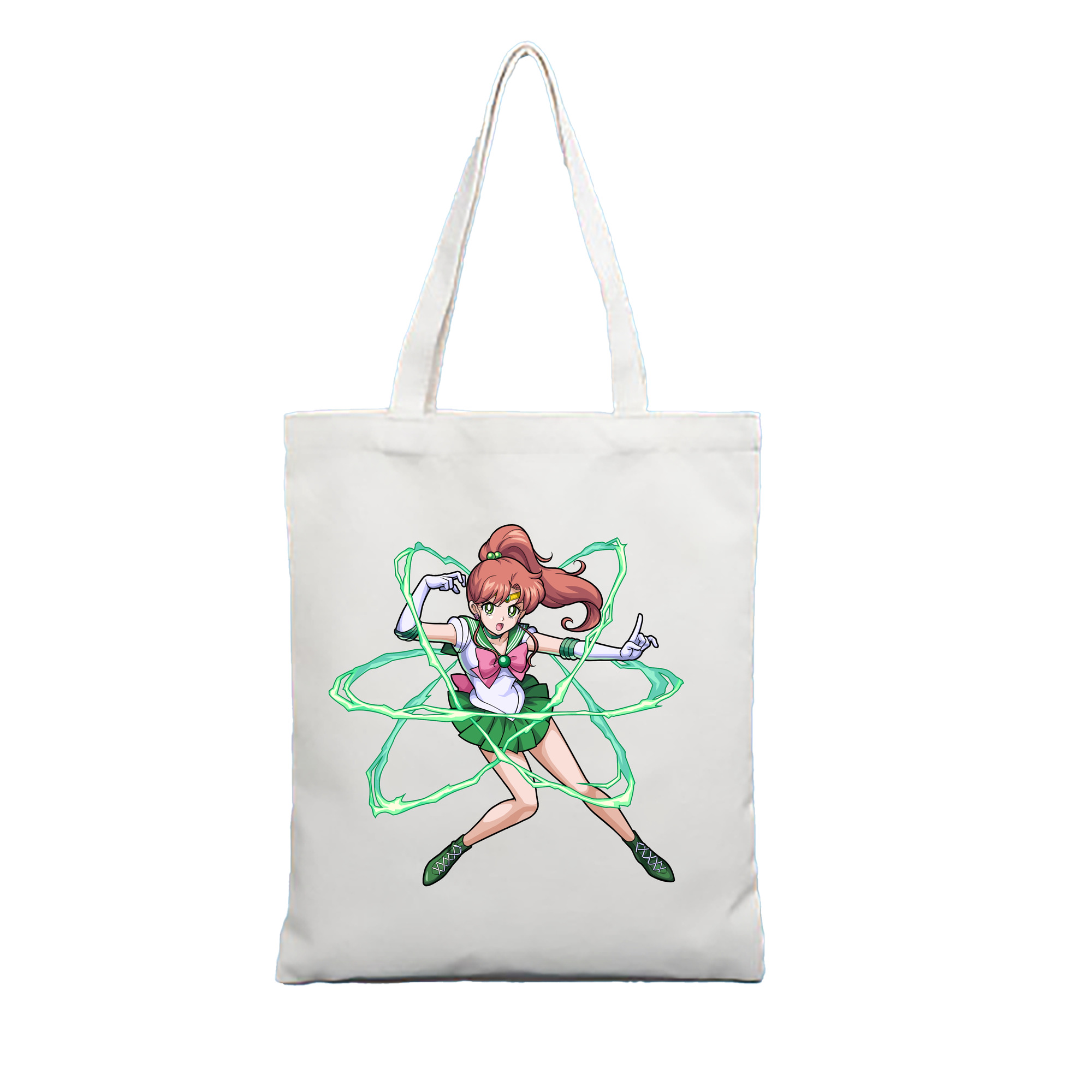 （画像用） 美少女戦士セーラームーン 木野 まこと きの まこと Sailor Moon Kino Makoto （セーラージュピター；Sailor Jupiter） 縦型キャンバス生地手提げバッグ　トートバッグ