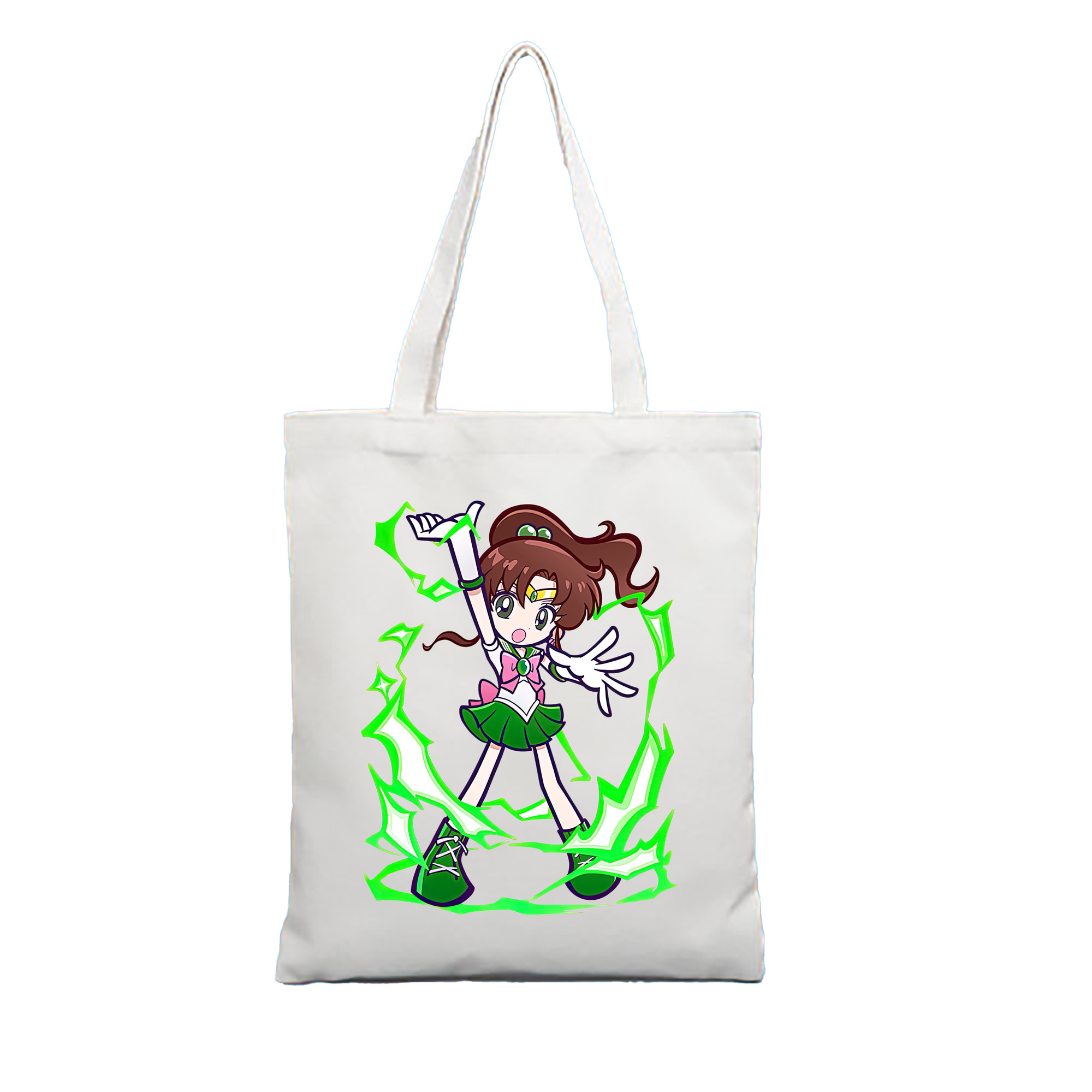 （画像用） 美少女戦士セーラームーン 木野 まこと きの まこと Sailor Moon Kino Makoto （セーラージュピター；Sailor Jupiter） 縦型キャンバス生地手提げバッグ　トートバッグ