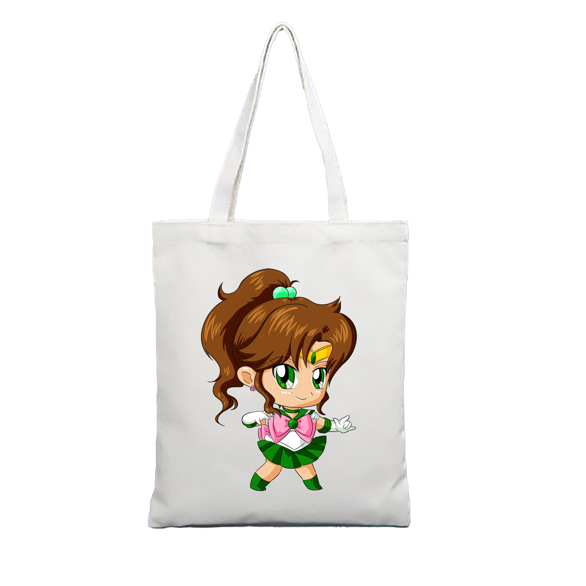 （画像用） 美少女戦士セーラームーン 木野 まこと きの まこと Sailor Moon Kino Makoto （セーラージュピター；Sailor Jupiter） 縦型キャンバス生地手提げバッグ　トートバッグ