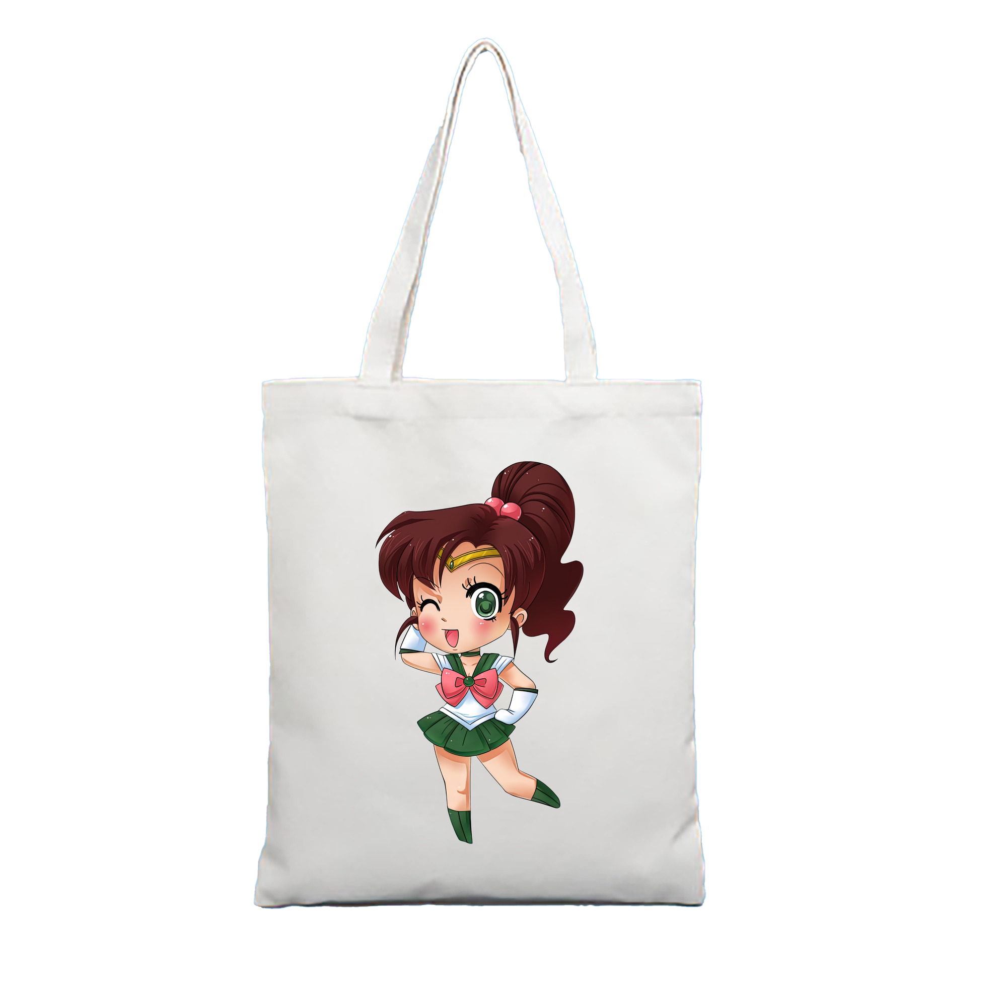 （画像用） 美少女戦士セーラームーン 木野 まこと きの まこと Sailor Moon Kino Makoto （セーラージュピター；Sailor Jupiter） 縦型キャンバス生地手提げバッグ　トートバッグ