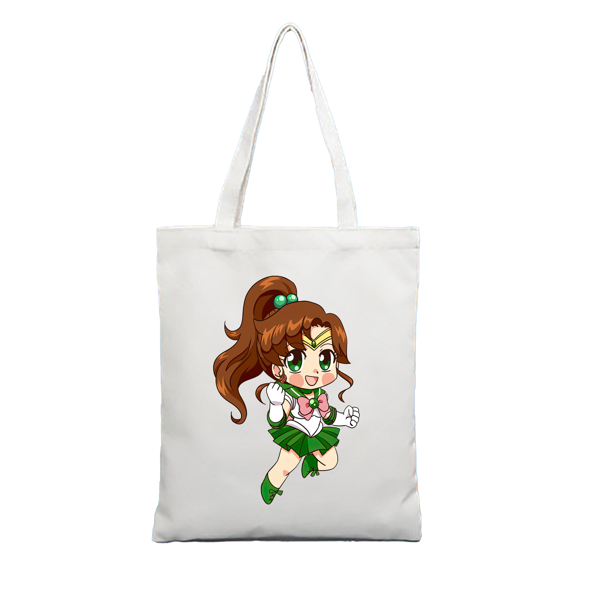 （画像用） 美少女戦士セーラームーン 木野 まこと きの まこと Sailor Moon Kino Makoto （セーラージュピター；Sailor Jupiter） 縦型キャンバス生地手提げバッグ　トートバッグ