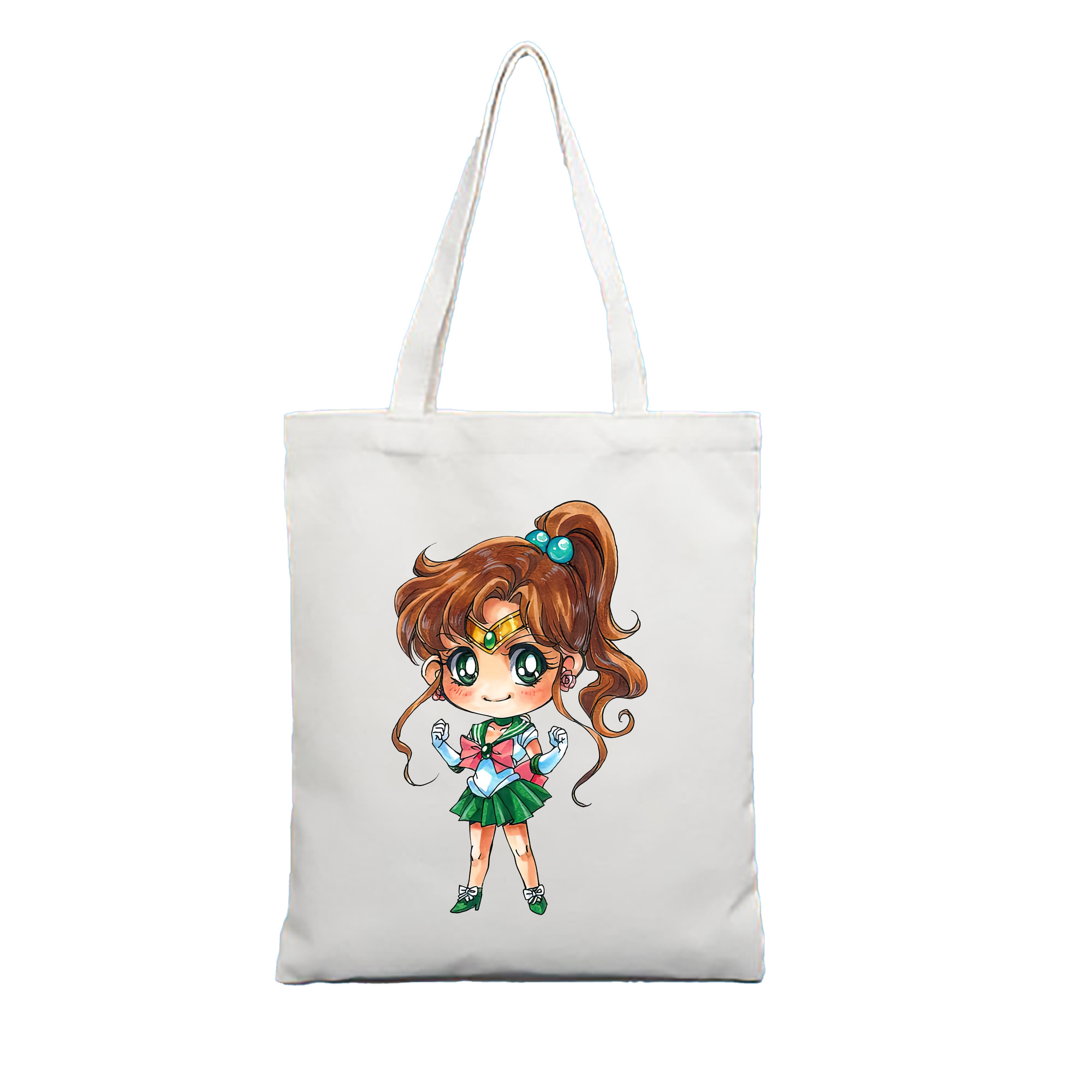 （画像用） 美少女戦士セーラームーン 木野 まこと きの まこと Sailor Moon Kino Makoto （セーラージュピター；Sailor Jupiter） 縦型キャンバス生地手提げバッグ　トートバッグ