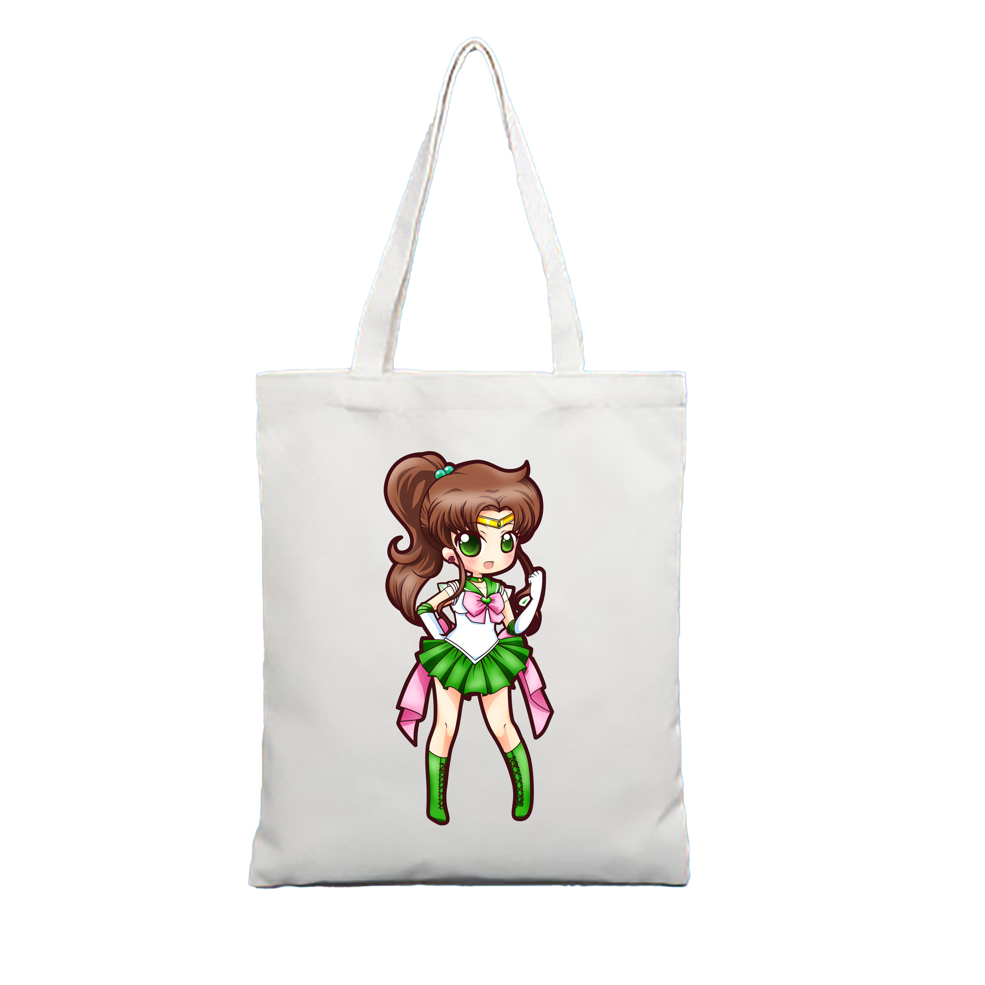 （画像用） 美少女戦士セーラームーン 木野 まこと きの まこと Sailor Moon Kino Makoto （セーラージュピター；Sailor Jupiter） 縦型キャンバス生地手提げバッグ　トートバッグ