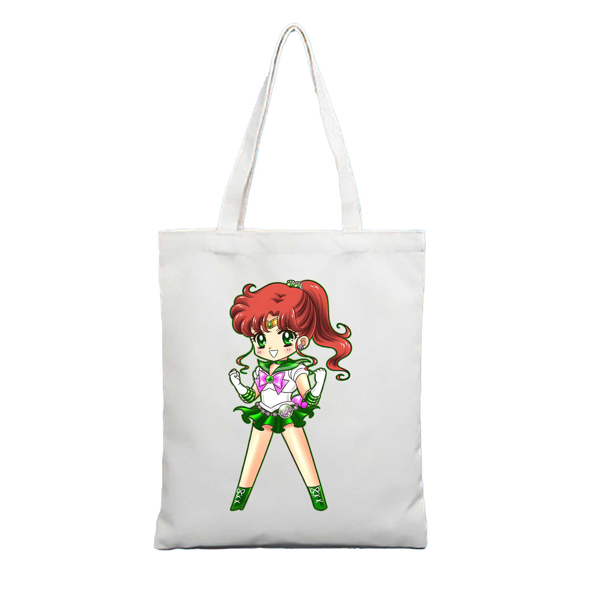 （画像用） 美少女戦士セーラームーン 木野 まこと きの まこと Sailor Moon Kino Makoto （セーラージュピター；Sailor Jupiter） 縦型キャンバス生地手提げバッグ　トートバッグ