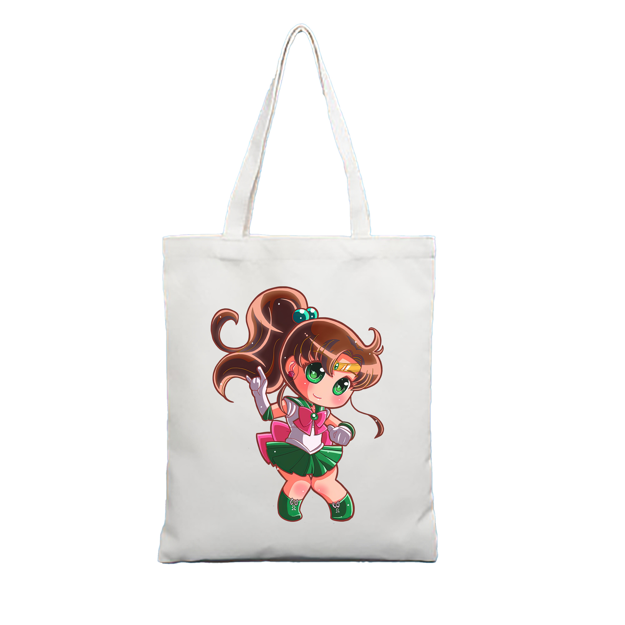 （画像用） 美少女戦士セーラームーン 木野 まこと きの まこと Sailor Moon Kino Makoto （セーラージュピター；Sailor Jupiter） 縦型キャンバス生地手提げバッグ　トートバッグ