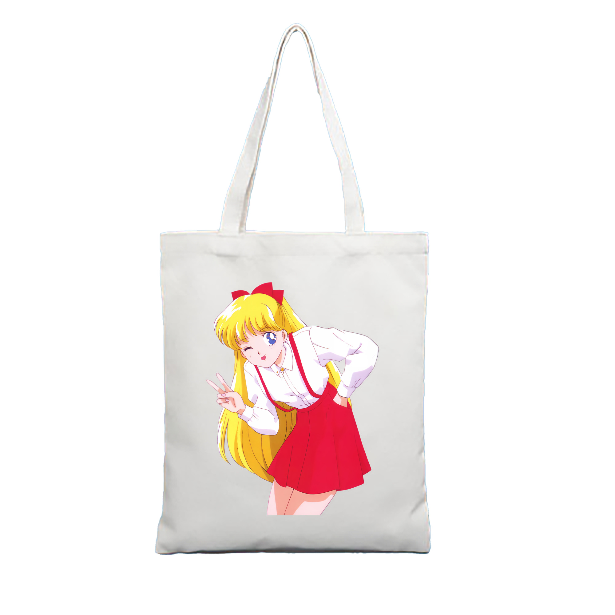 （画像用） 美少女戦士セーラームーン 愛野 美奈子 あいの みなこ Sailor Moon Aino Minako 縦型キャンバス生地手提げバッグ　トートバッグ