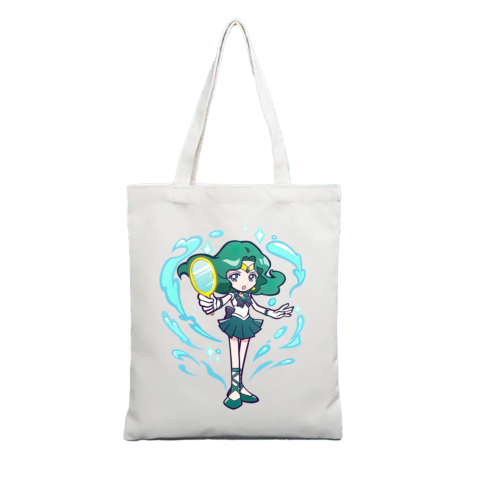 （画像用） 美少女戦士セーラームーン 海王 みちる（かいおう みちる） Sailor Moon Kaiou Michiru 縦型キャンバス生地手提げバッグ　トートバッグ