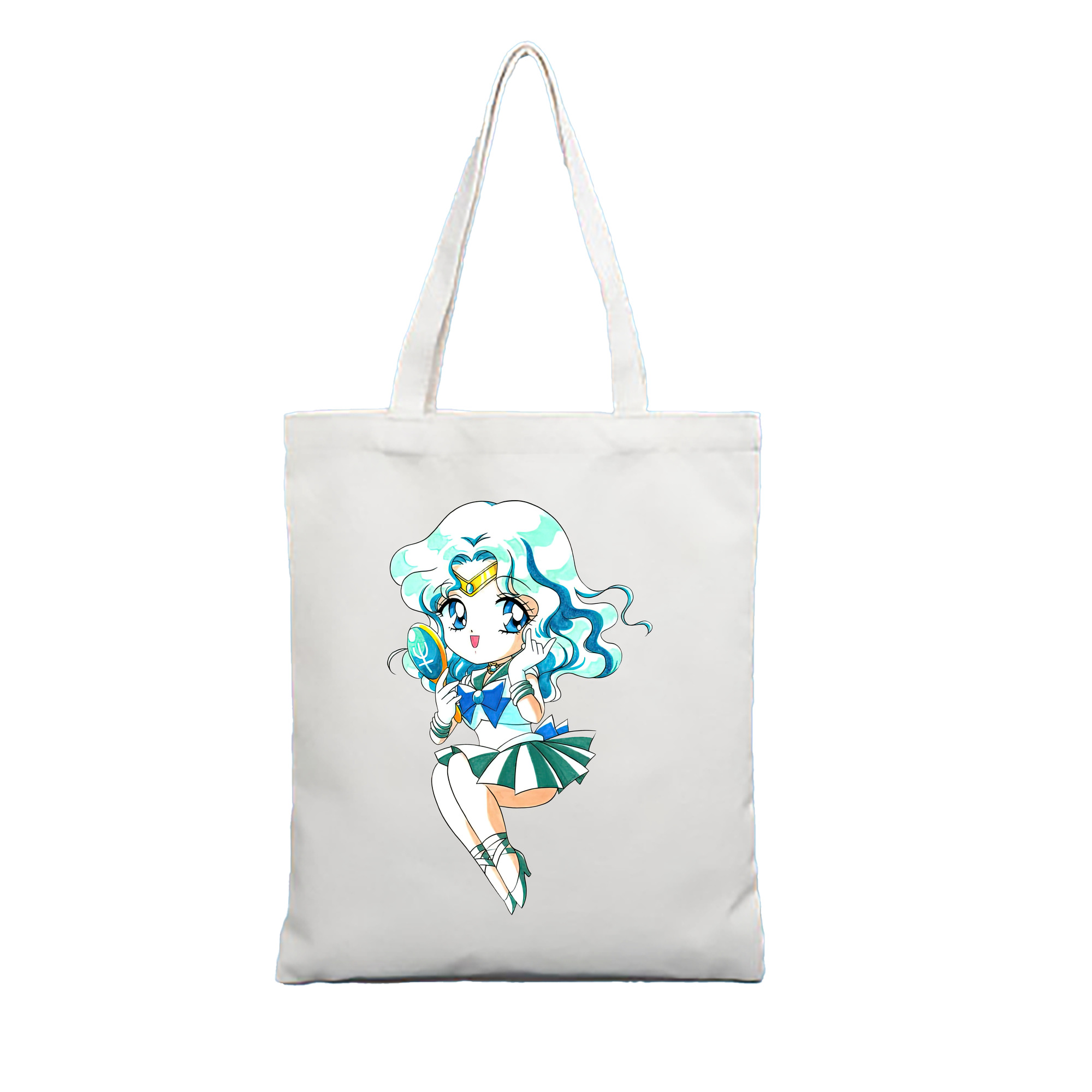 （画像用） 美少女戦士セーラームーン 海王 みちる（かいおう みちる） Sailor Moon Kaiou Michiru 縦型キャンバス生地手提げバッグ　トートバッグ