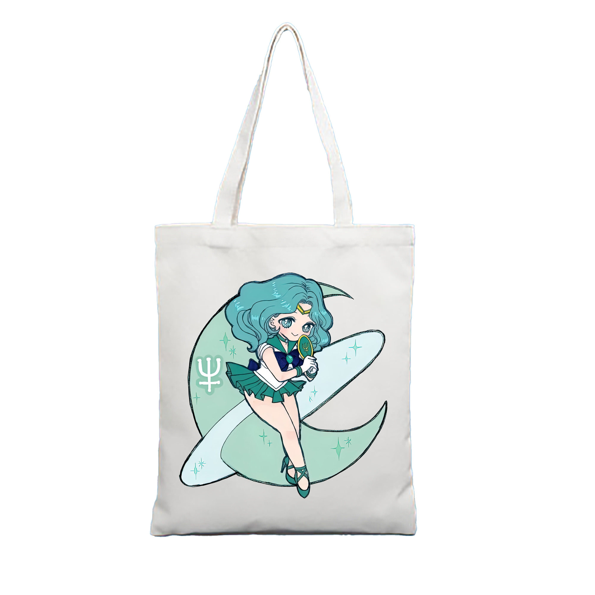 （画像用） 美少女戦士セーラームーン 海王 みちる（かいおう みちる） Sailor Moon Kaiou Michiru 縦型キャンバス生地手提げバッグ　トートバッグ