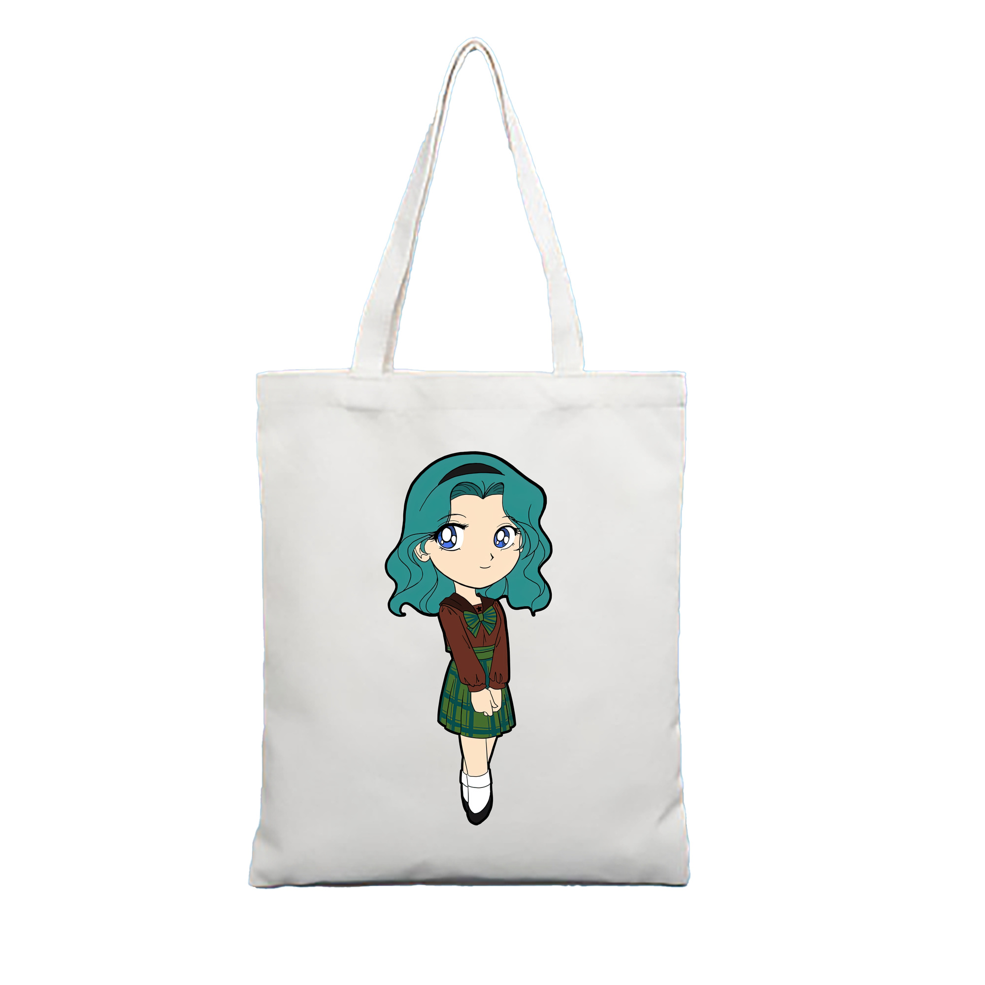 （画像用） 美少女戦士セーラームーン 海王 みちる（かいおう みちる） Sailor Moon Kaiou Michiru 縦型キャンバス生地手提げバッグ　トートバッグ