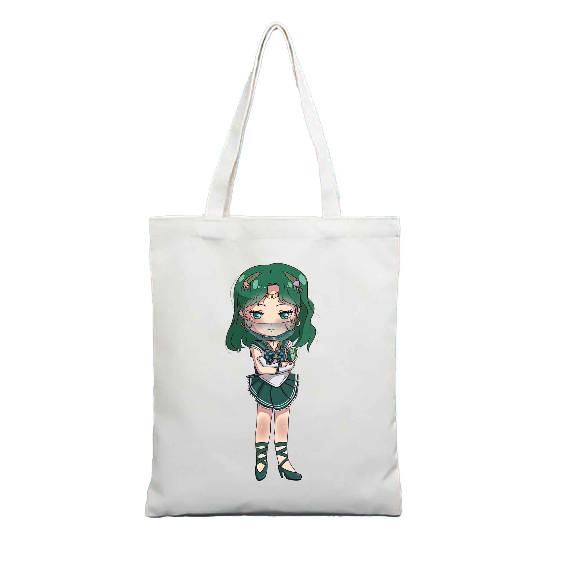（画像用） 美少女戦士セーラームーン 海王 みちる（かいおう みちる） Sailor Moon Kaiou Michiru 縦型キャンバス生地手提げバッグ　トートバッグ