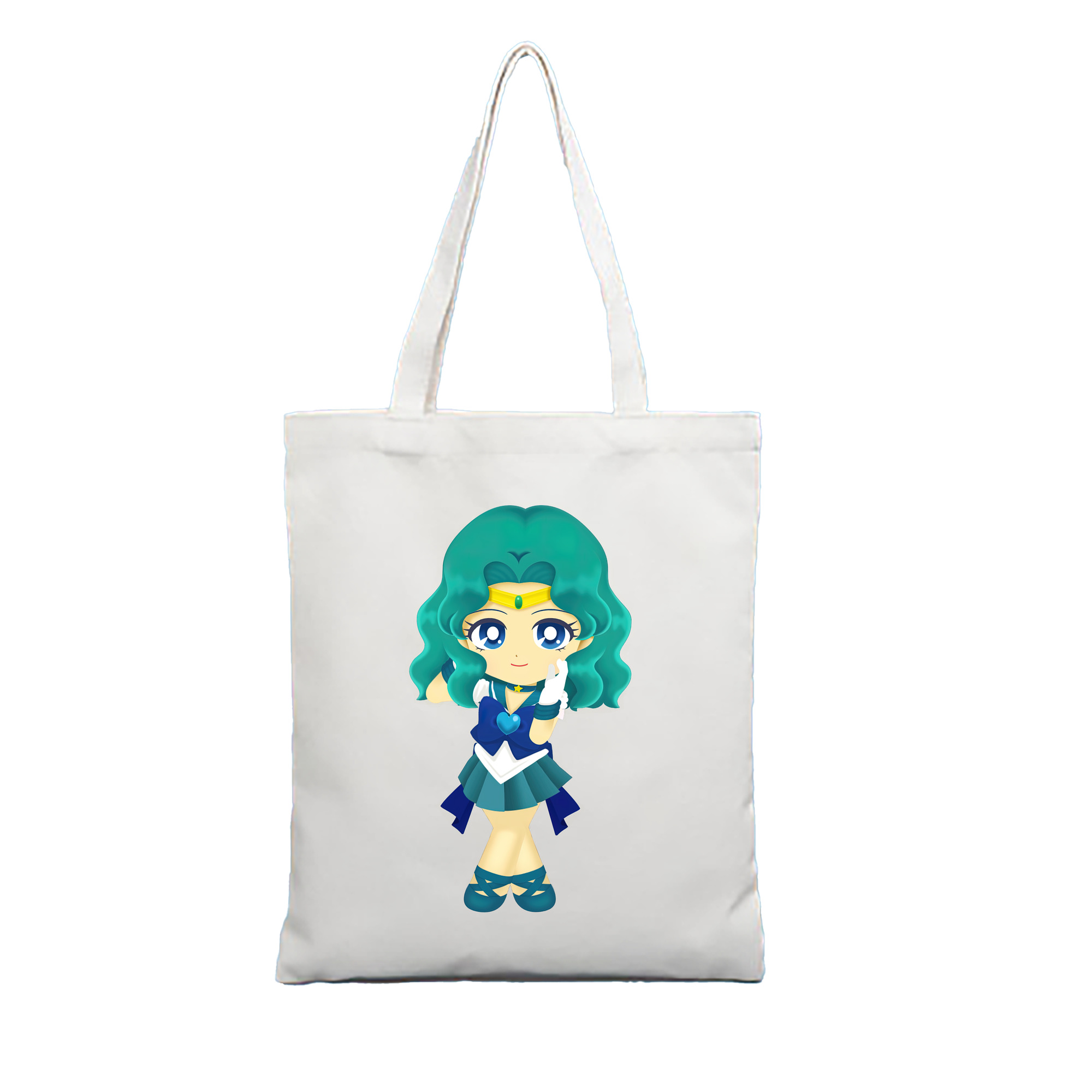 （画像用） 美少女戦士セーラームーン 海王 みちる（かいおう みちる） Sailor Moon Kaiou Michiru 縦型キャンバス生地手提げバッグ　トートバッグ