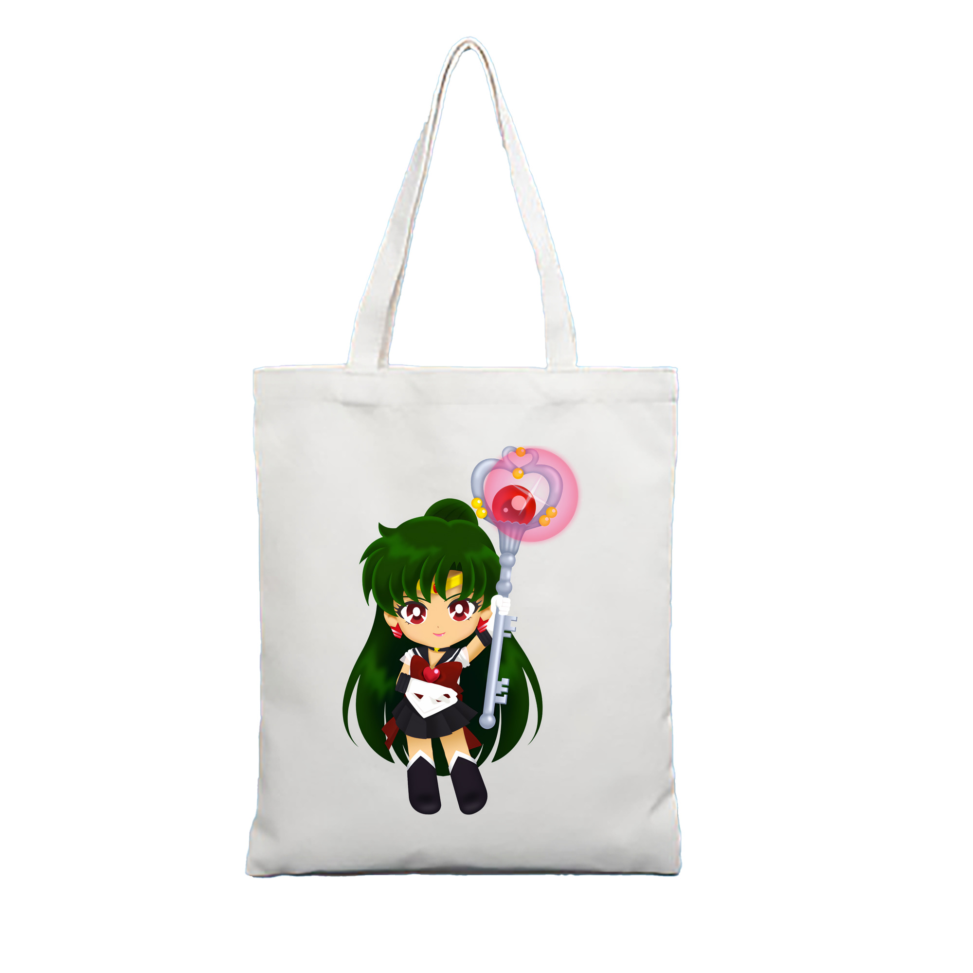 （画像用） 美少女戦士セーラームーン 冥王せつな Sailor Moon Meiou Setsuna 縦型キャンバス生地手提げバッグ　トートバッグ
