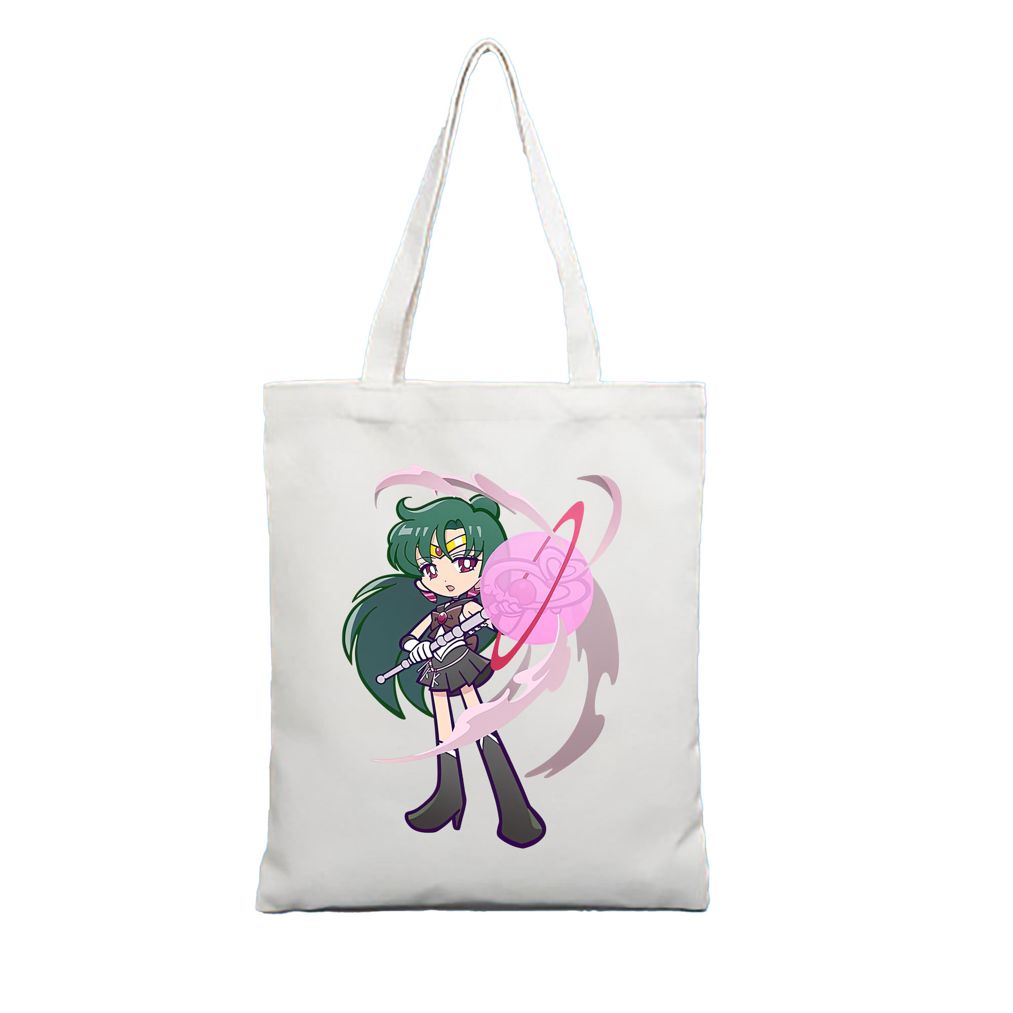 （画像用） 美少女戦士セーラームーン 冥王せつな Sailor Moon Meiou Setsuna 縦型キャンバス生地手提げバッグ　トートバッグ
