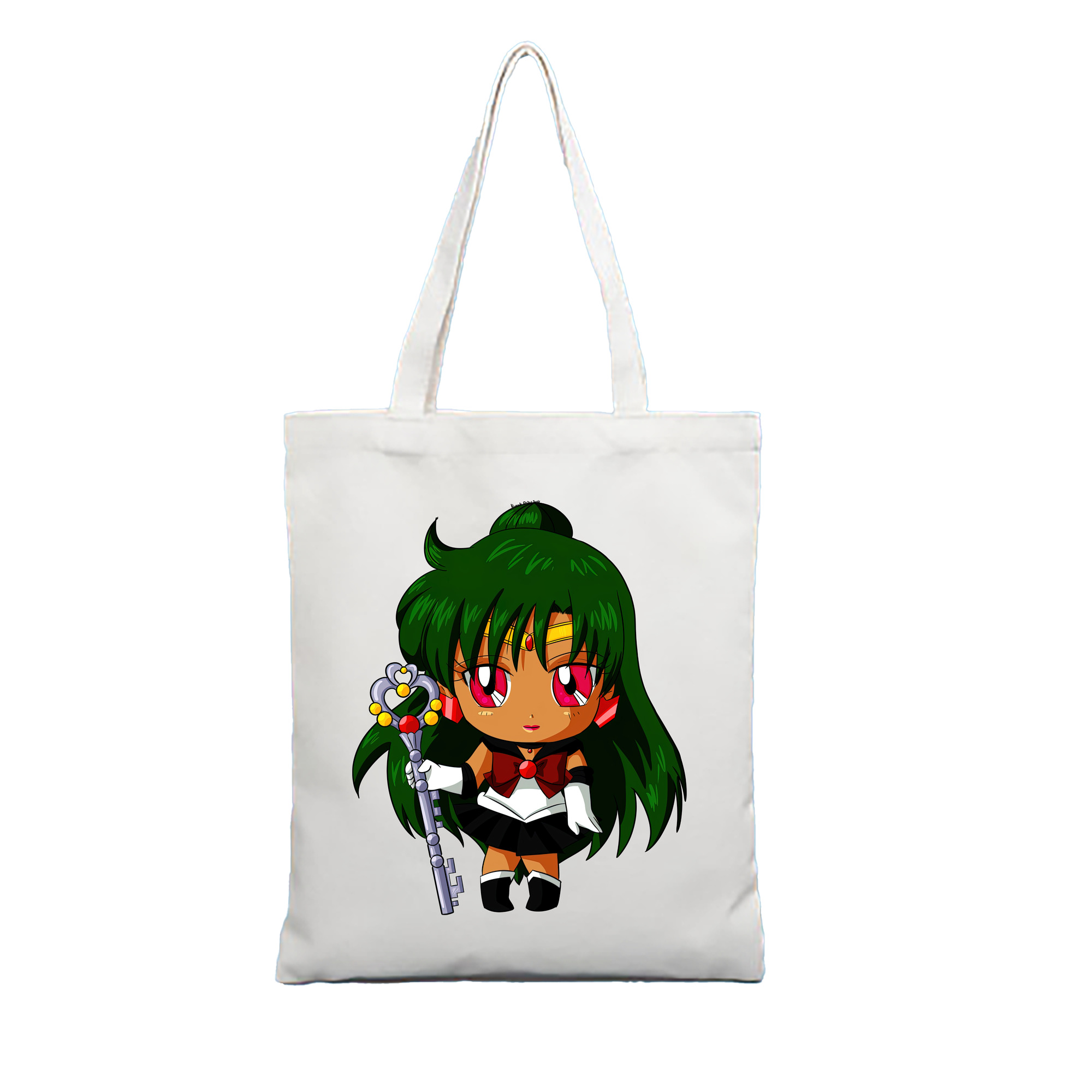 （画像用） 美少女戦士セーラームーン 冥王せつな Sailor Moon Meiou Setsuna 縦型キャンバス生地手提げバッグ　トートバッグ