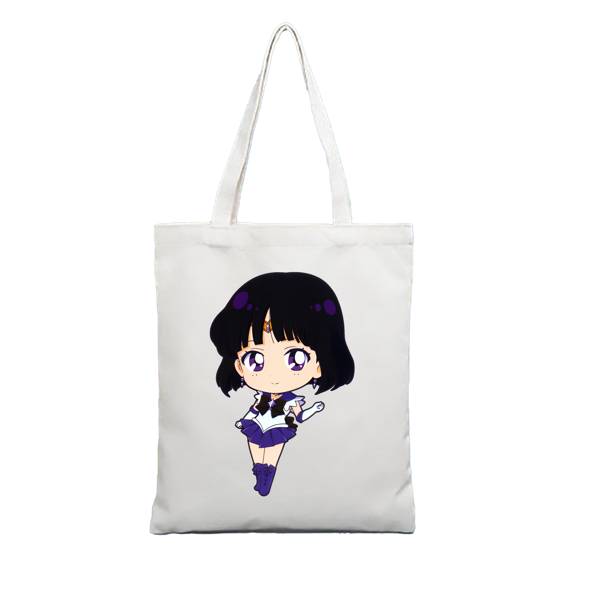 （画像用） 美少女戦士セーラームーン 土萠ほたる Sailor Moon Tomoe Hotaru （セーラーサターン；Sailor Saturn） 縦型キャンバス生地手提げバッグ　トートバッグ